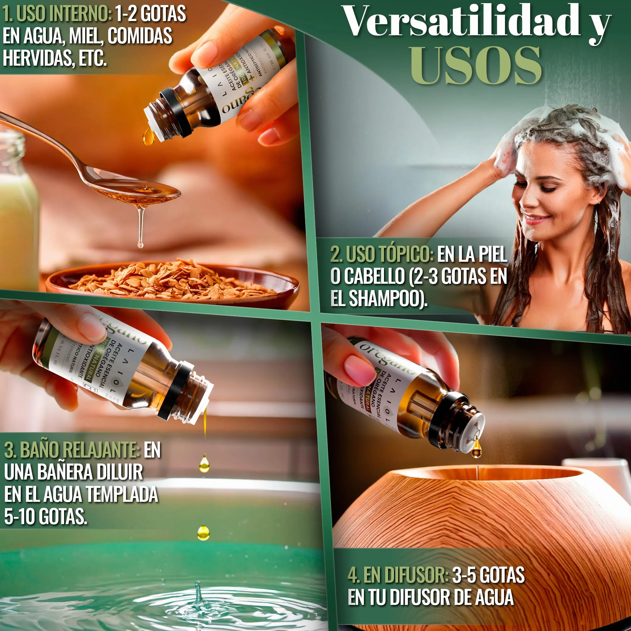 Aceite Esencial de Orégano Puro 10 ml 100% Natural con Carvacrol Orgánico