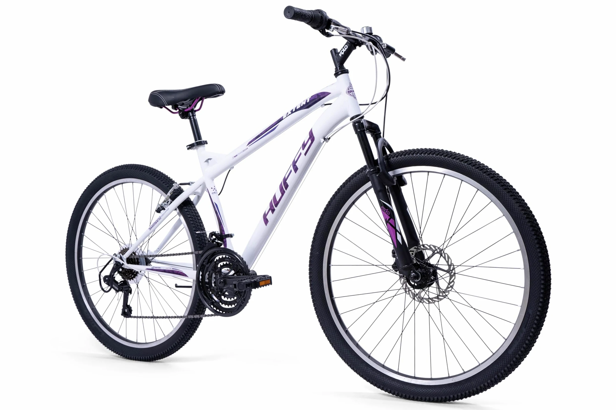 Huffy Mountainbike Bicicleta de montaña Extent de 26 Pulgadas, Blanco, Medium