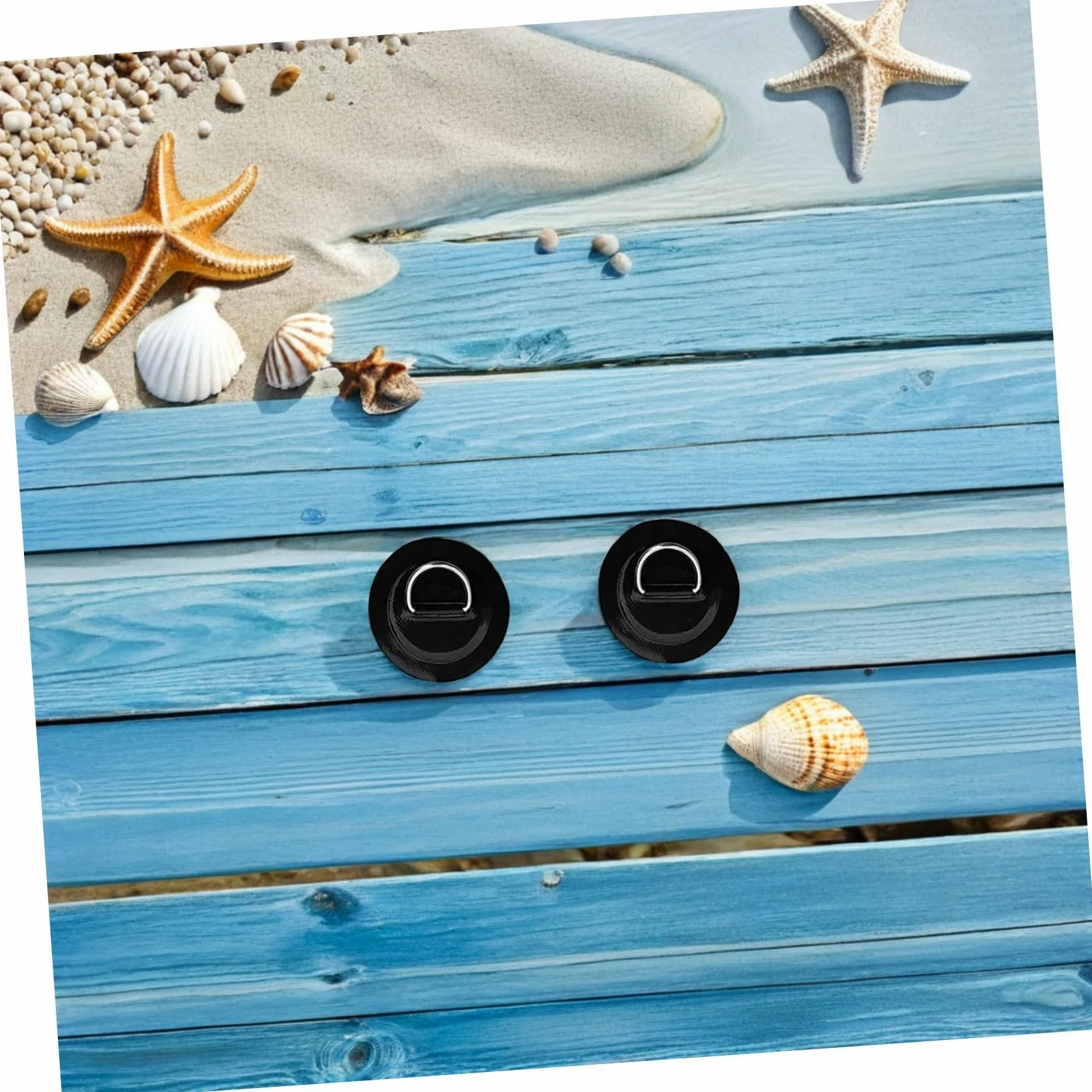 PRETYZOOM 2 Juegos Anillas D de Acero Inoxidable para Kayak Inflable Kit de Cuerdas Elásticas con Parche de PVC Antideslizante Accesorios para Tablas de Paddle Surf y