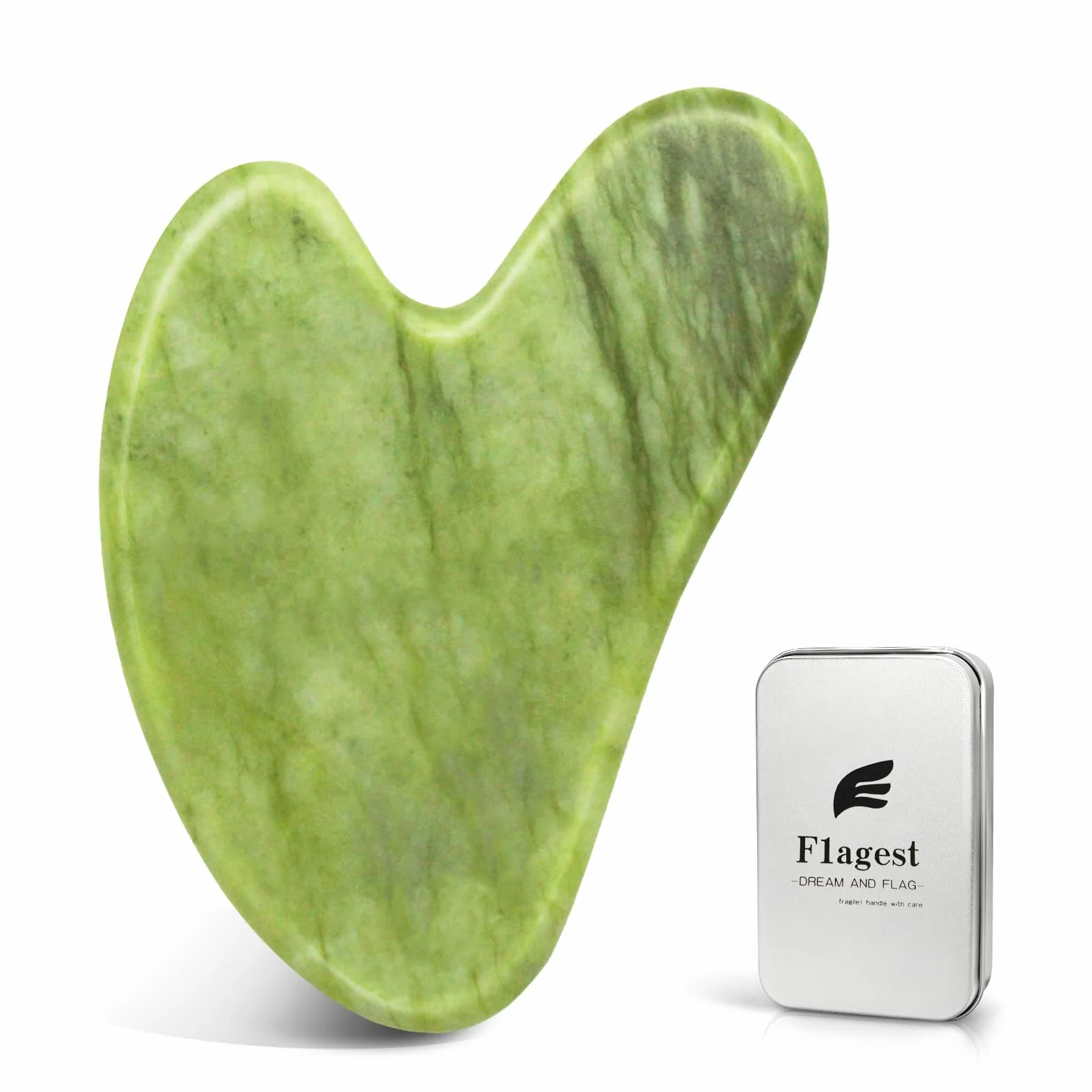 Flagest Gua Sha Natural Jade Facial Massager Antiarrugas