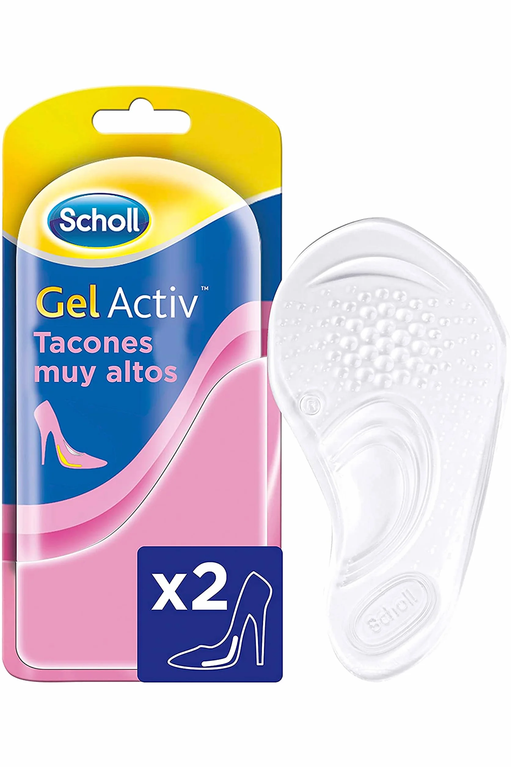 Scholl Plantillas Gel Activ para Zapatos de Tacón Alto, 2 Unidades