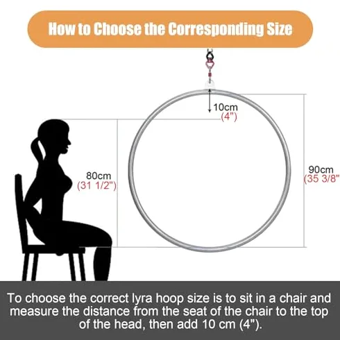 Aro de antena de acero inoxidable para actuaciones acrobáticas, adecuado para hombres y mujeres, ideal para estudio de baile y uso en el gimnasio