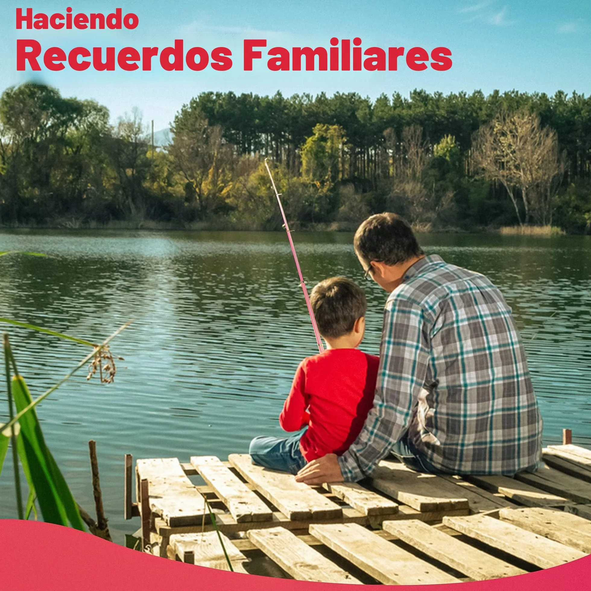 Daddy Go Fish Niños Caña de Pescar telescópica Spincast Combo Silla Plegable Soporte de Varilla Caja de Aparejos Red de Cebo Bolsa de Transporte Niños Niñas