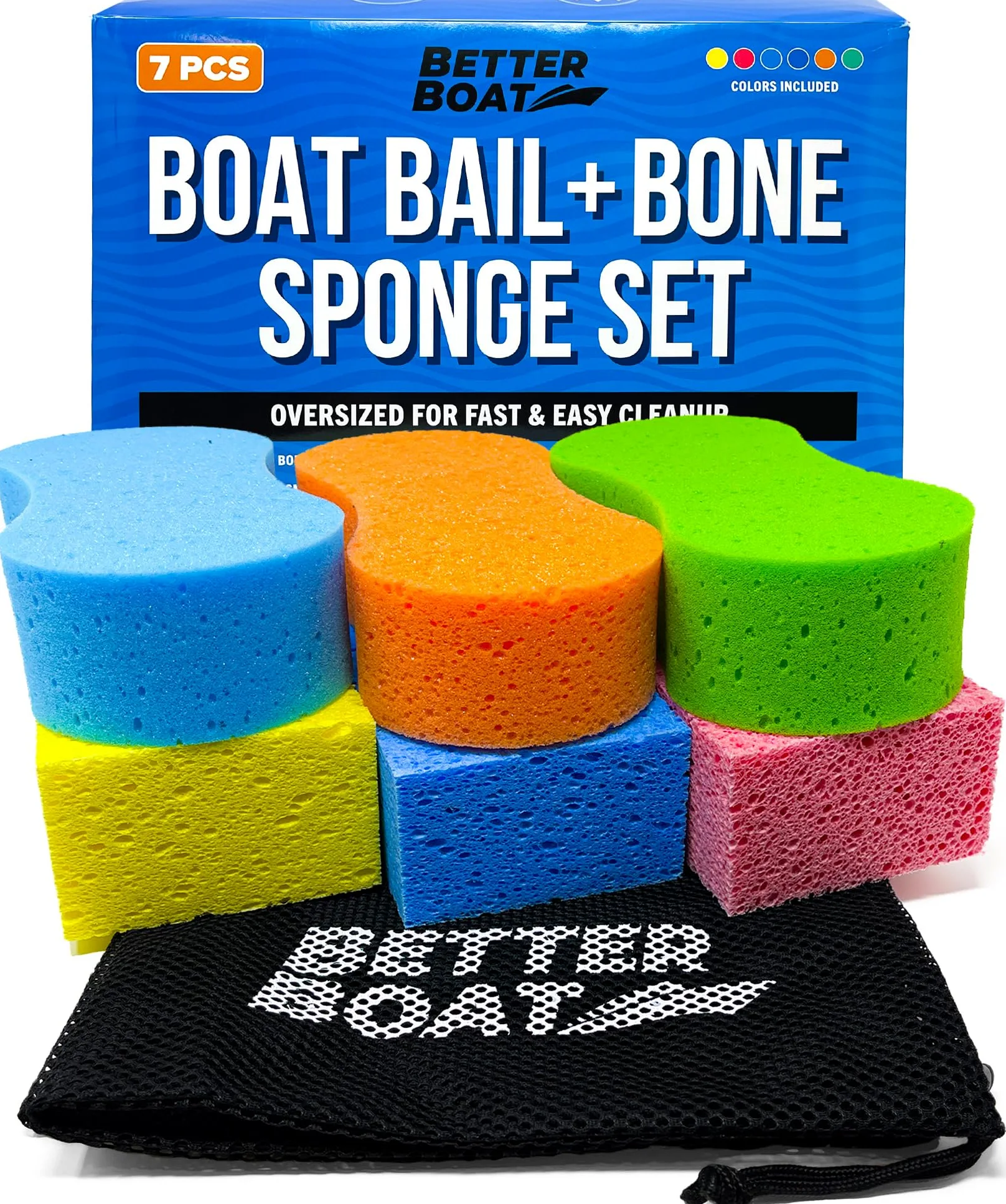 Juego de 6 esponjas extragrandes de celulosa y esponja de hueso para barco, esponjas de celulosa y suaves al tacto para PWC, kayak, pontón o lavado de coches, limpieza y rescate, paquete de 6 unidades