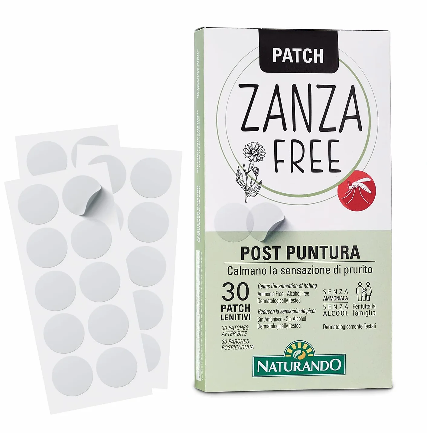Naturando ZanzaFree Parche Pospicadura 30 parches calmantes