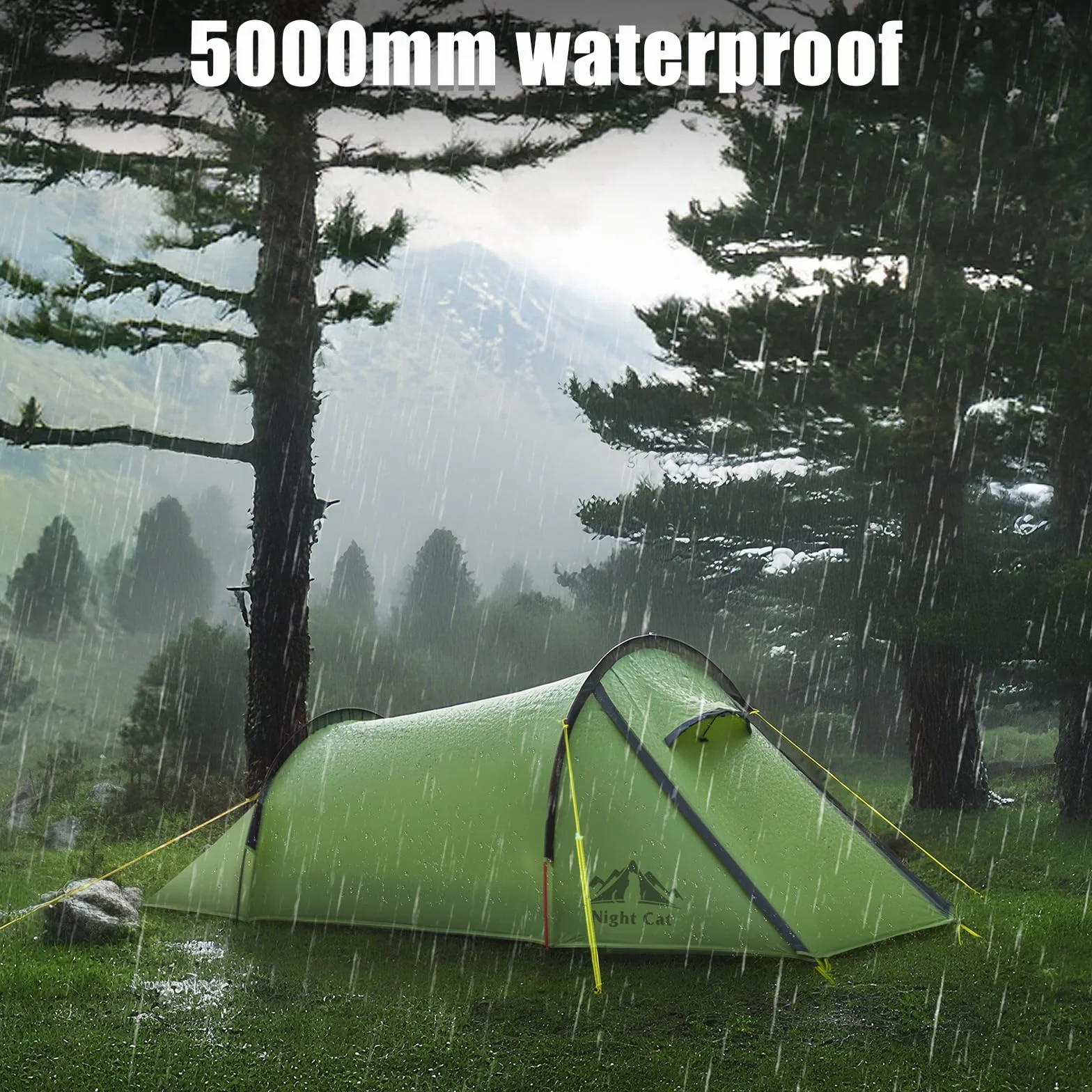 Night Cat Tiendas de Túnel 1 2 Personas: Ultraligero 1.5kg Impermeable Profesional Tiendas Camping Trekking