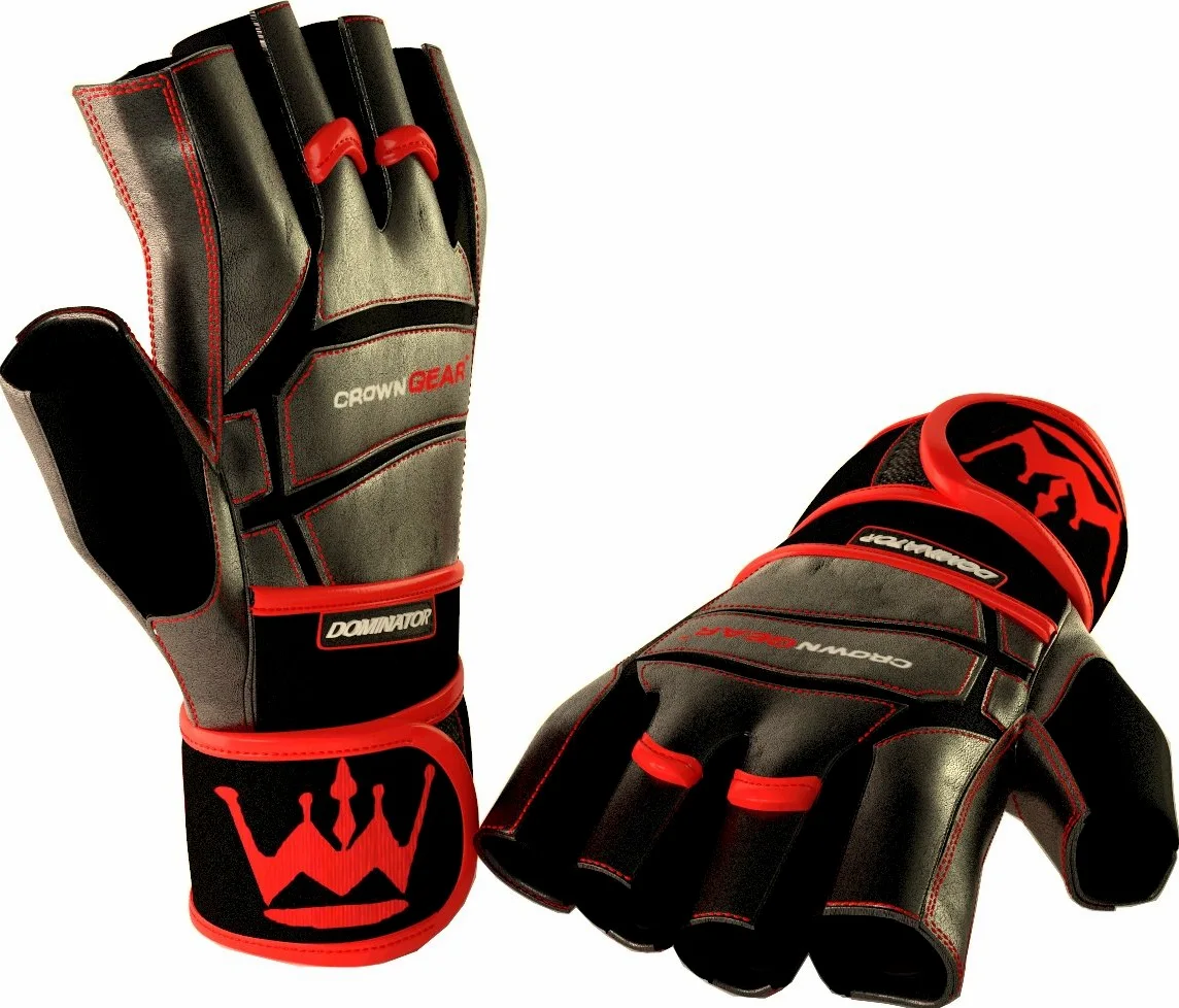 Guantes de pesas para gimnasio Fitness Crossfit Bodybuilding – Guantes de entrenamiento para hombre y mujer – Dominator piel guantes de entrenamiento de Crossfit Cruz W. correa de muñeca Wrap – mejor levantamiento de pesas guantes con muñequera para traba