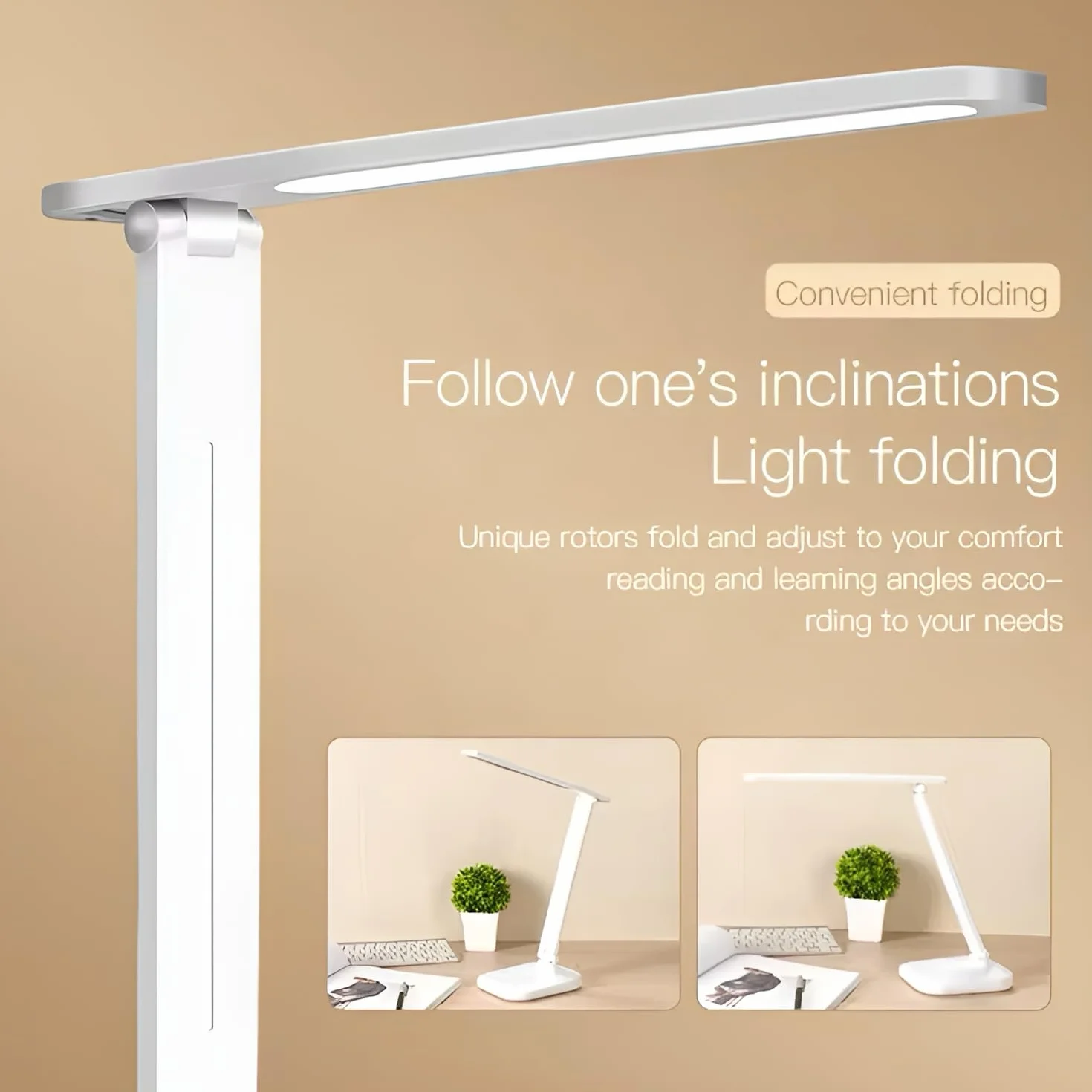Lámpara de Escritorio LED Regulable con Control Táctil, 3 Modos de Luz y 3 Niveles de Brillo, Flexo Flexible 180° para Lectura y Oficina