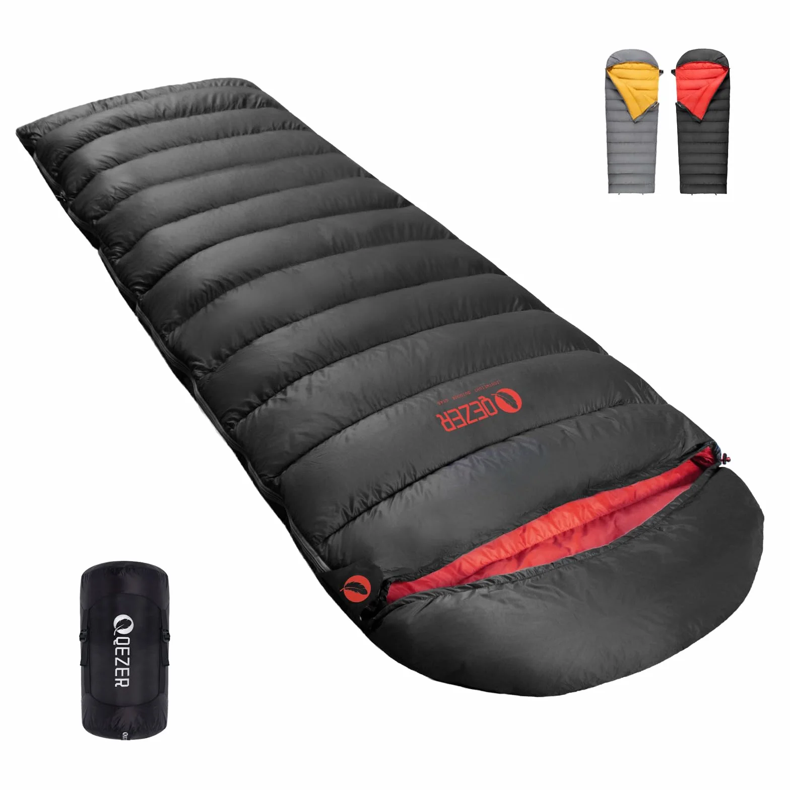 Saco de Dormir de Invierno -20 Grados, con plumón de 620 FP Premiumcálido Saco de Dormir de plumón para Clima frío Extremo, Camping, Senderismo y montañismo