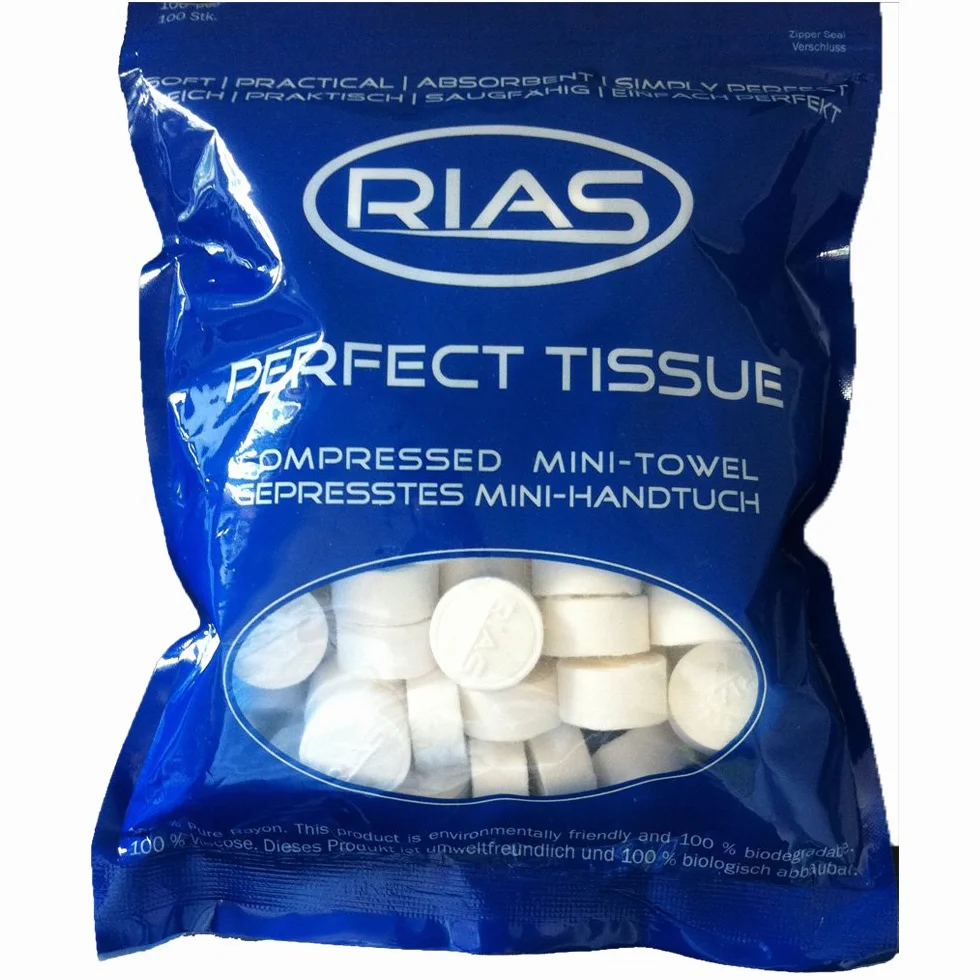 RIAS Paños secos biodegradables absorbentes 100 unidades
