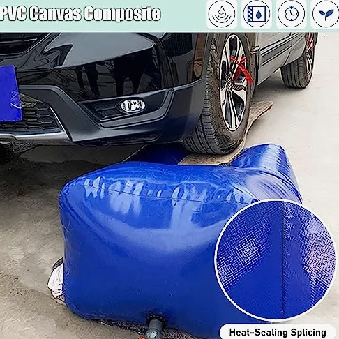 Bolsa de agua portátil de 120 a 5000 L, tanque de depósito de PVC resistente para camping e riego, contenedor de almacenamiento plegable a prueba de fugas con grifo, suministro de emergencia