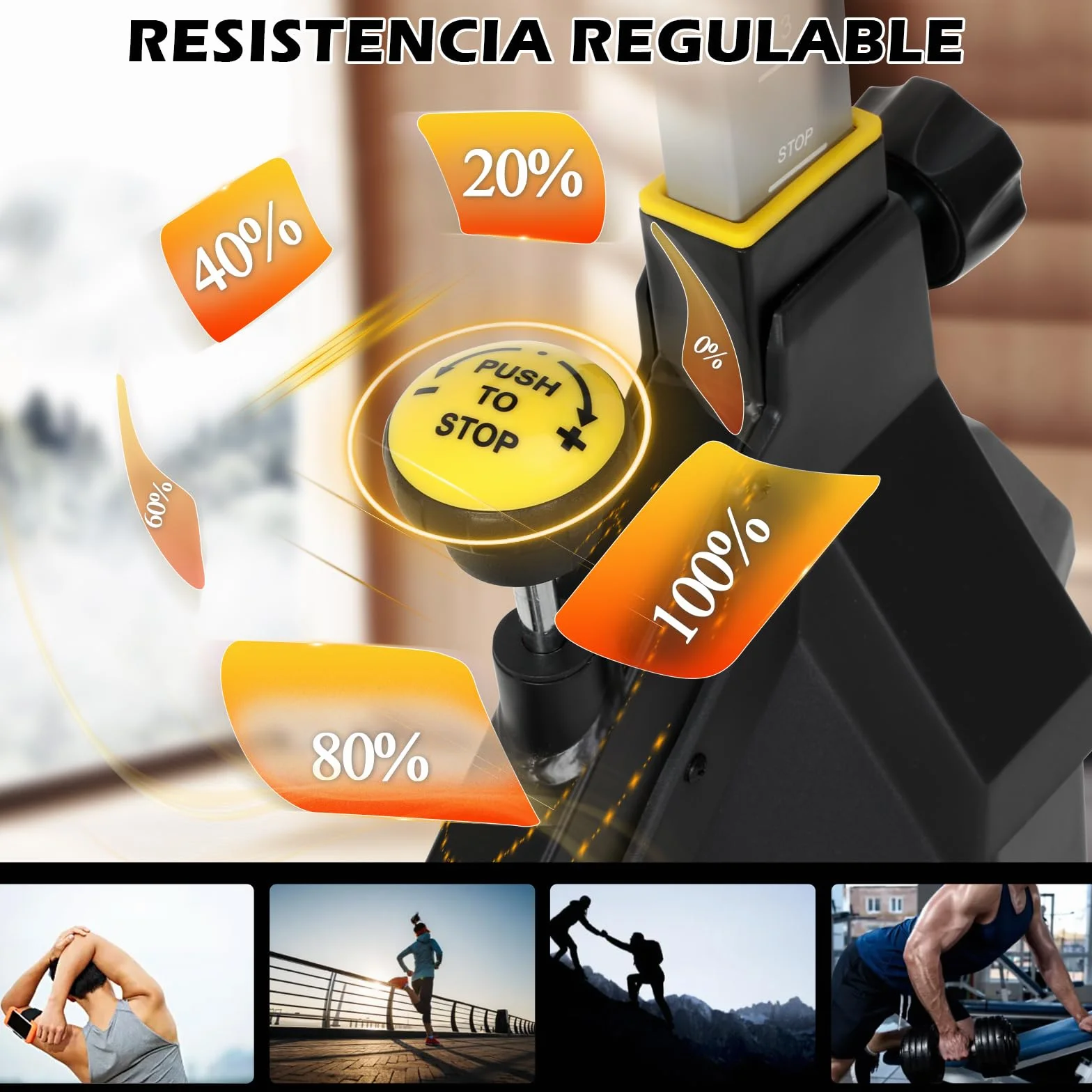 ISE Bicicleta Estática Ajustable Resistencia, Bici Estatica con LCD Pantalla, Soporte para teléfono móvil, Ipad y botella, Bicicleta Profesional, Sillín y Asa Ajustable, Max.120KG