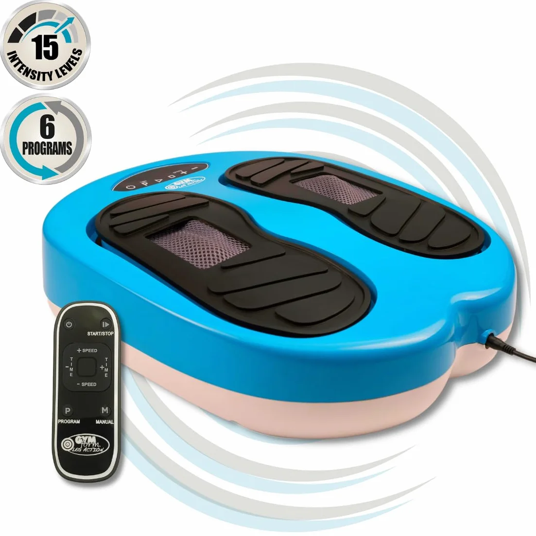 GYMFORM Masajeador de Pies y Piernas Shiatsu con Control Remoto, 6 Programas, 15 Velocidades