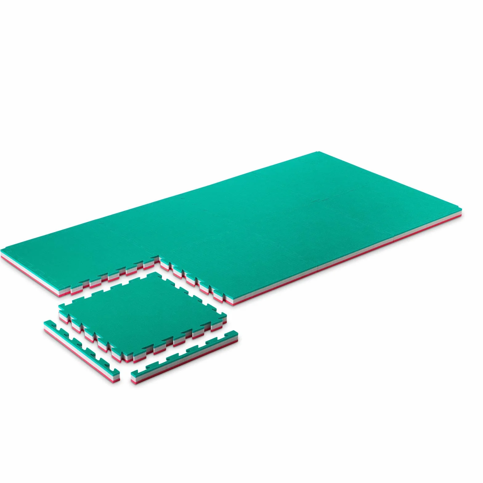 Pro Game Kit 8 Piezas Tatami Puzzle 4cm Performance-Home Verde/Rojo 50x50 cm Tatami 4cm, Tatami Judo