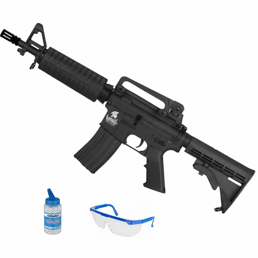 Lancer LT-01 G2 M9933 AEG eléctrica (6mm) | Metralleta de Airsoft semiautomática Tipo Colt M4 eléctrica de batería + munición y Gafas