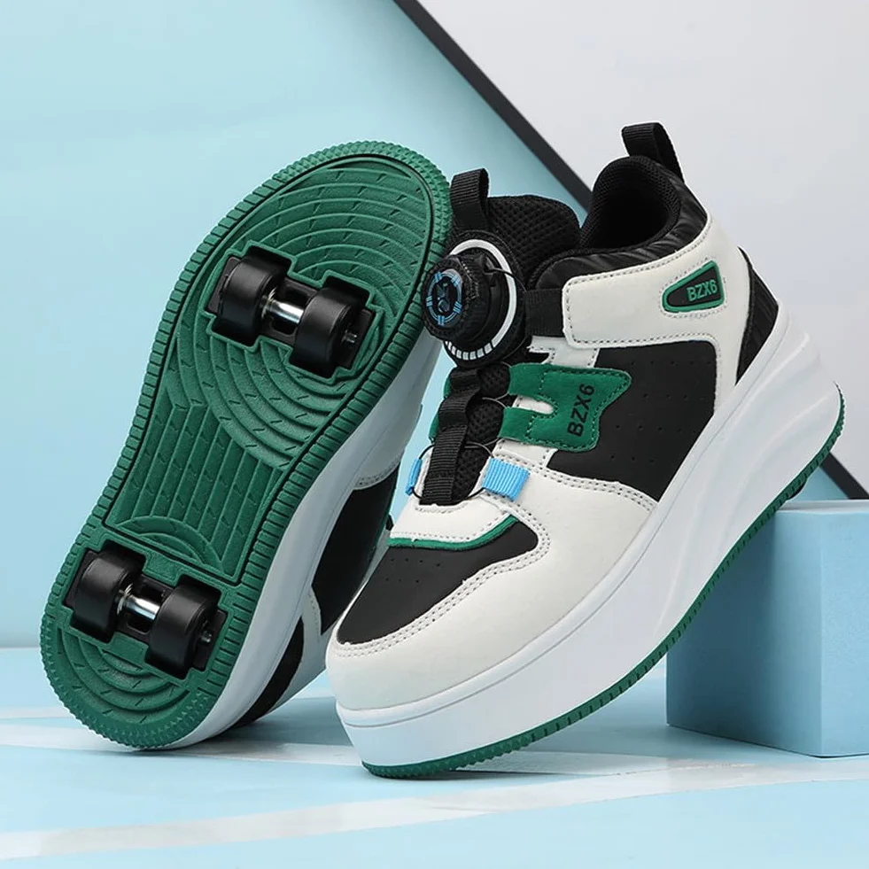 ENEN Zapatos con Ruedas Zapatillas para Niños y Niñas, Exterior Patinaje Multifuncionales Dos Estilos