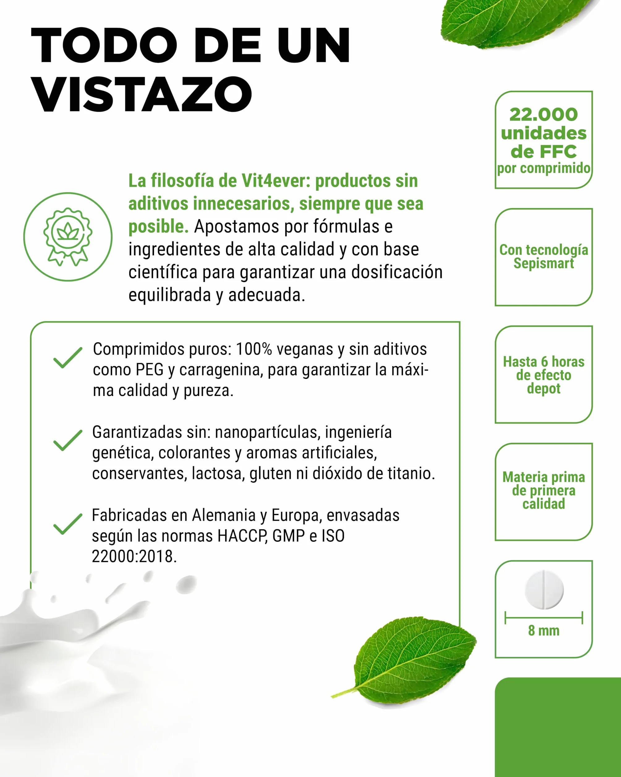Sepismart Lactasa 22.000 Depot 120 comprimidos liberación lenta para intolerancia a la lactosa