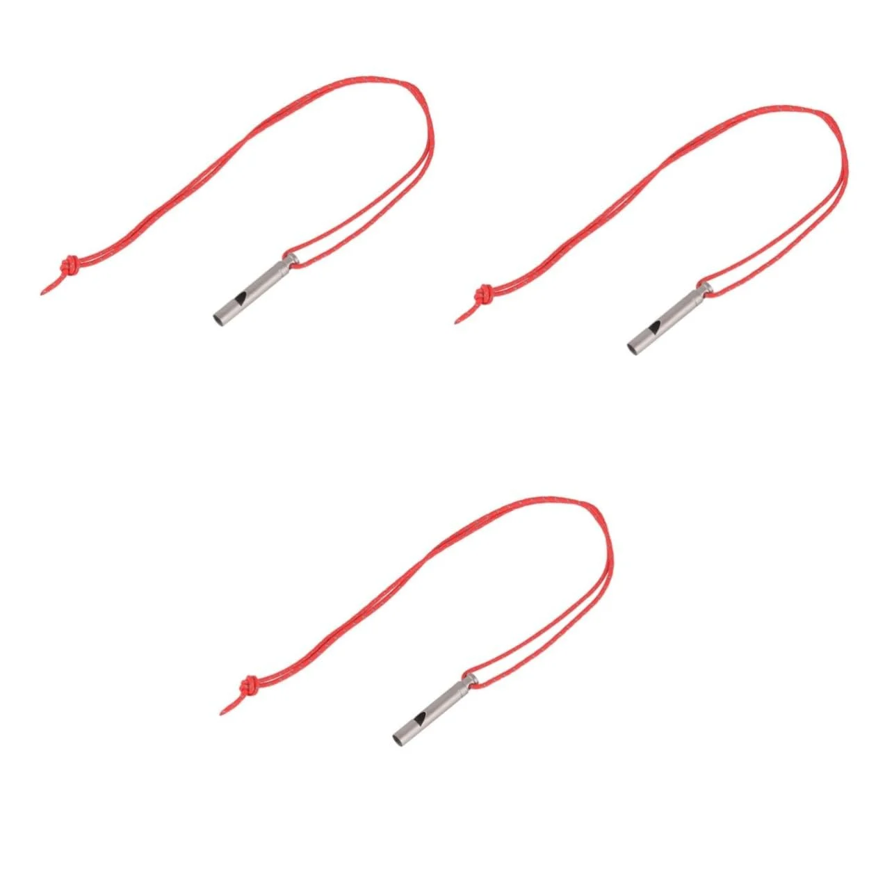 Hemobllo Silbato De Senderismo Portátil Fiesta Acollador Deportes y Aire Libre Silbatos con Cordón Silbato Deportivo con Cordón Silbar Supervivencia Silbato Portátil Titanio Silver