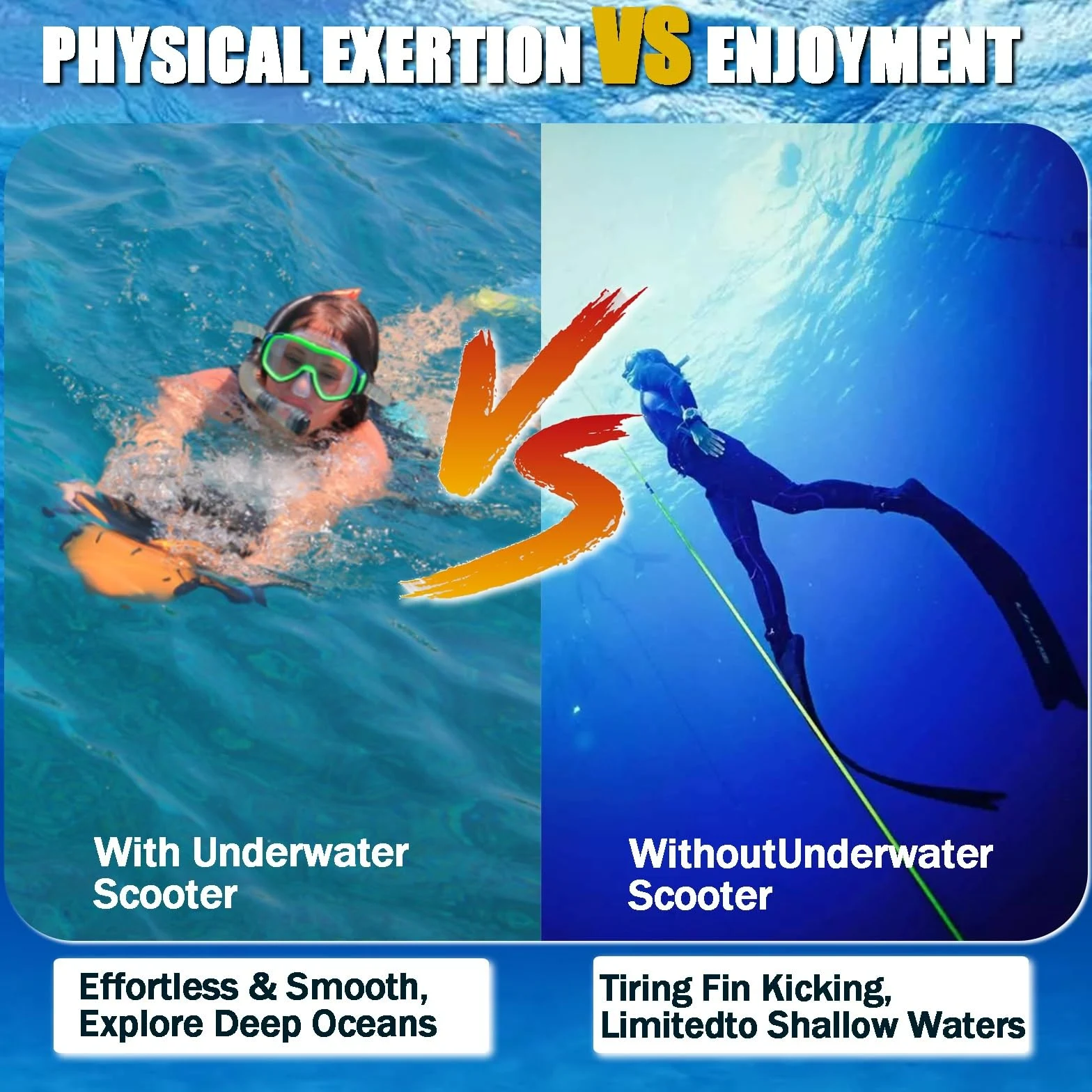 Patinete eléctrico subacuático de 300W/500W,Vehículo Submarino propulsión | Buceo Sea Scooter, Scooter subacuático Inteligente Equipo de Piscina de Aventuras