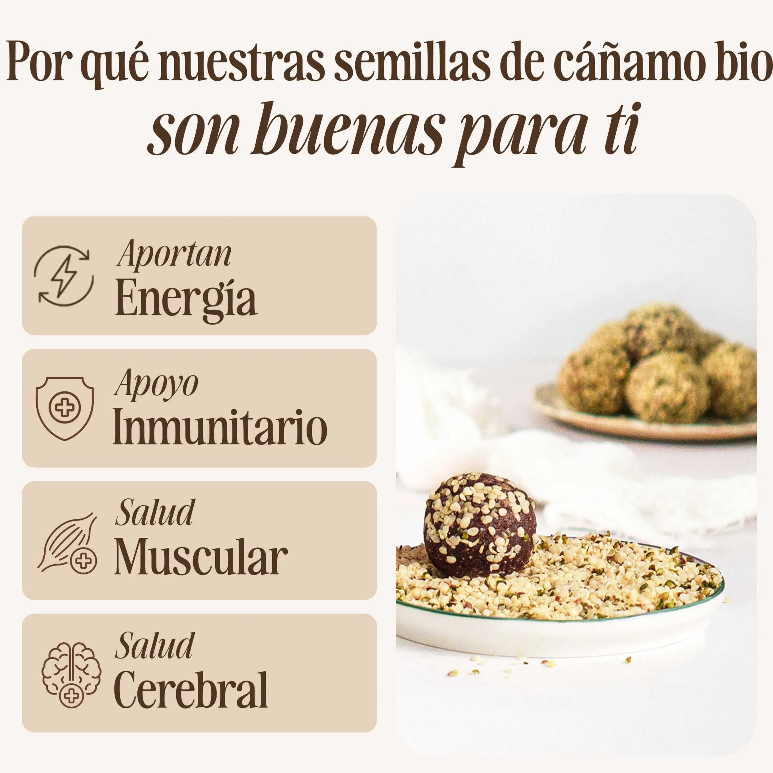 Sevenhills Wholefoods Semilla De Cáñamo Peladas Crudas Orgánico 1kg