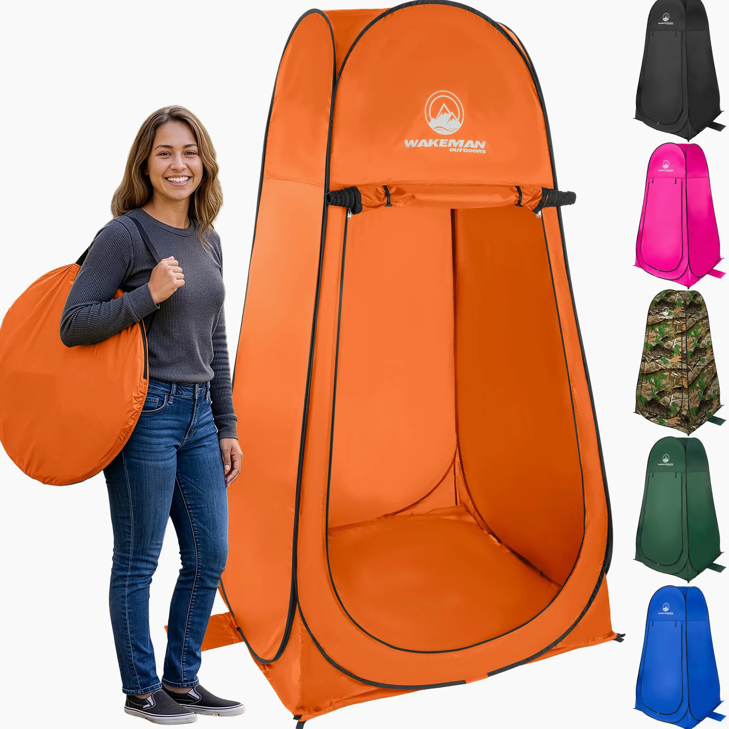 Wakeman Tienda Desplegable Portátil Ducha y Cambio Cubierta Plegable Exteriores Camping Playa con Bolsa de Transporte