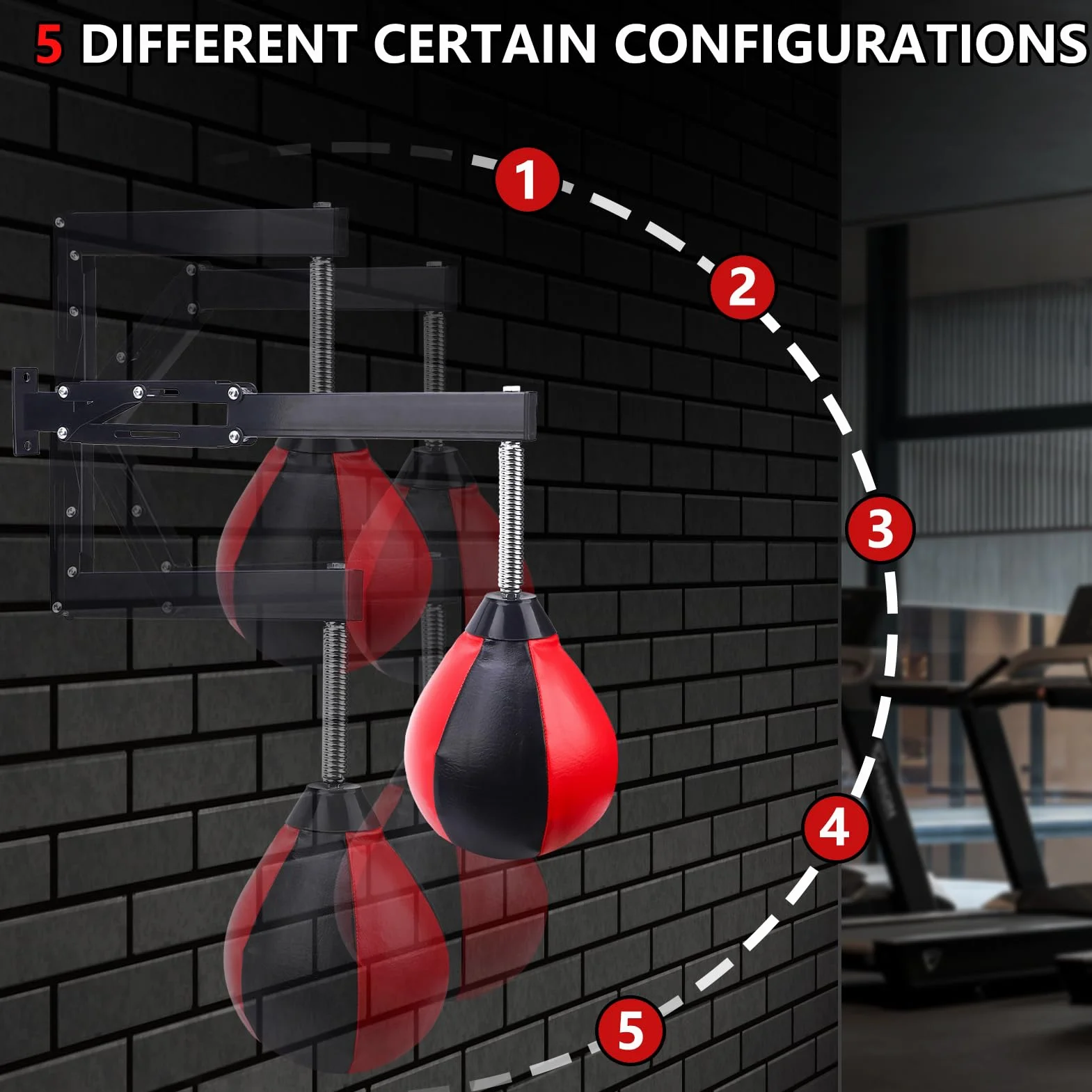 Bolas de velocidad de boxeo, bolas de expansión, bolas de velocidad ajustables para colgar en la pared, bolsa de boxeo para adolescentes y adultos para entrenamiento en el gimnasio en casa, del