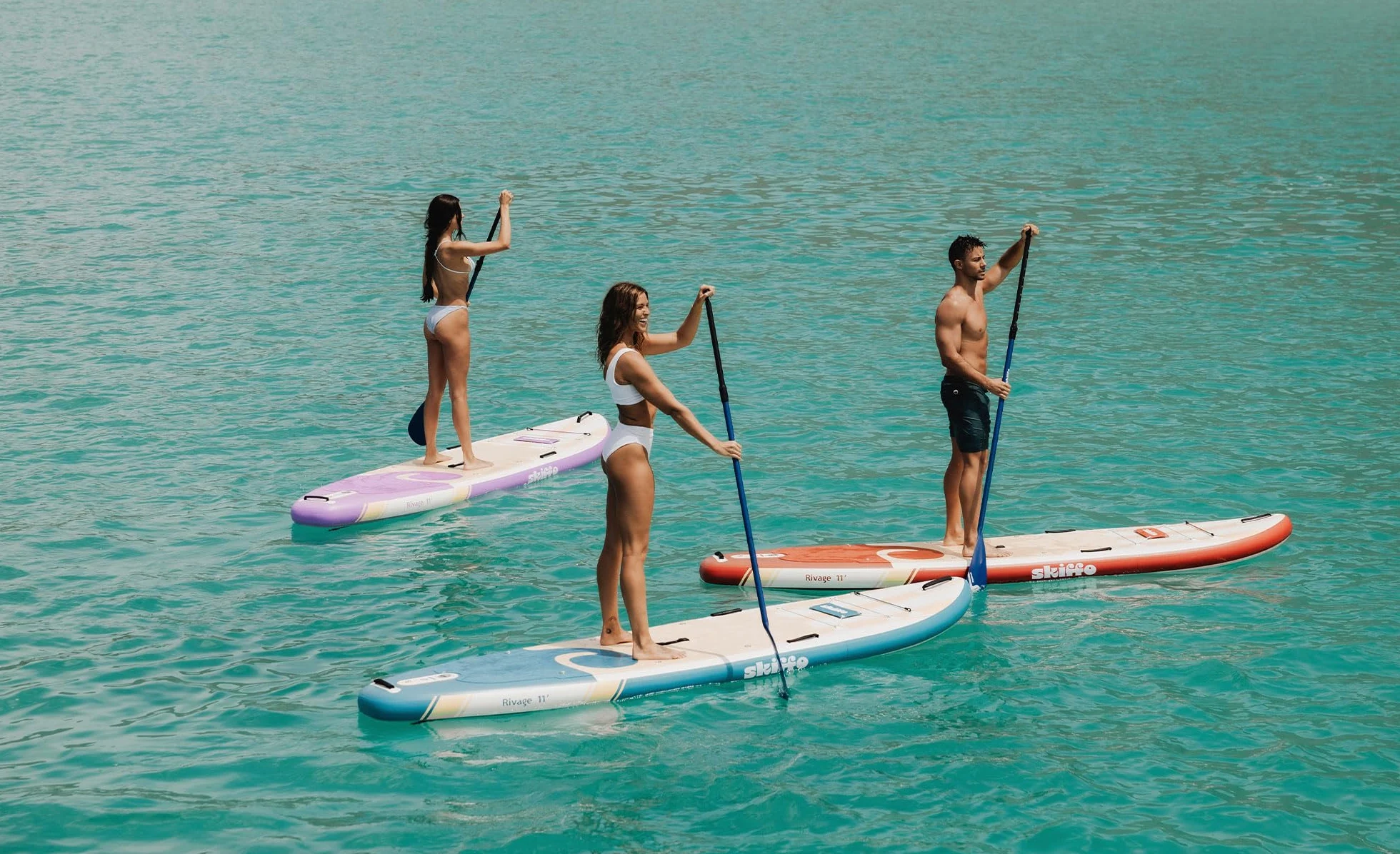 Skiffo Rivage Lagoon 11' – Sup Inflable 2 en 1 Kayak Completo – 335 x 86 x 15 cm – MAX 160 kg – Estable y versátil – Diseño único