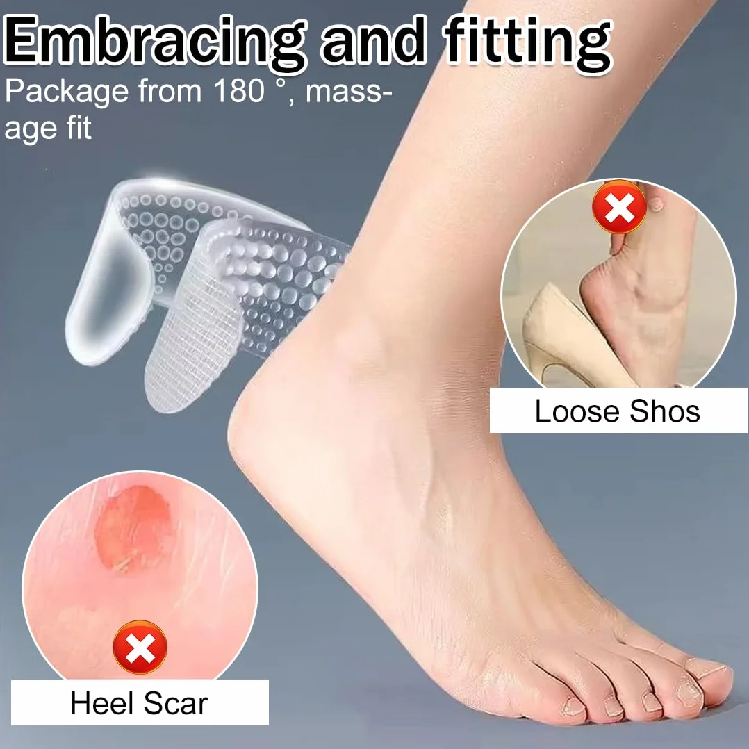 Taloneras Silicona Antirozaduras para Zapatos 4 Pares Almohadillas Talón