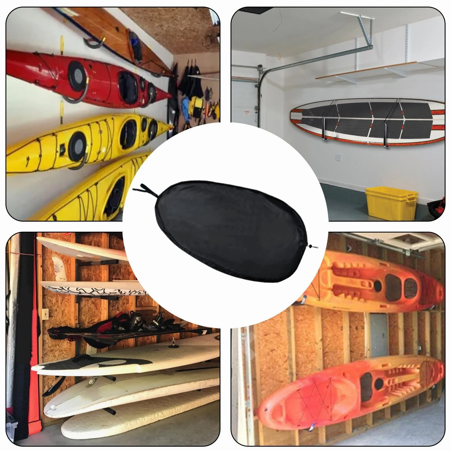 Cubierta impermeable para kayak, cubierta de escotilla de kayak, cubierta de escotilla de transporte para kayak, junta de cabina de kayak, almacenamiento de kayak al aire libre, tela impermeable a