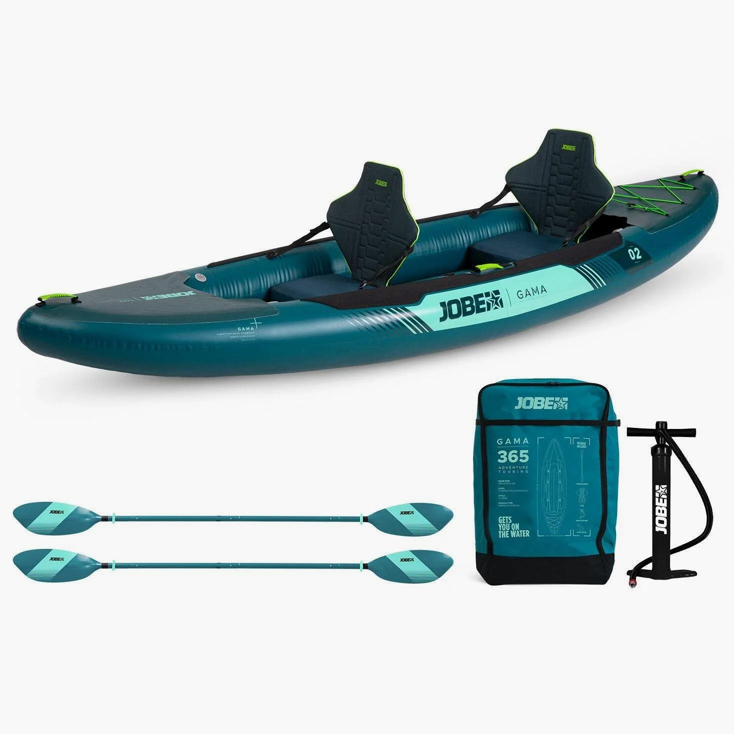 JOBE Gama Inflatable Kayak 2025 Atlantic Green
