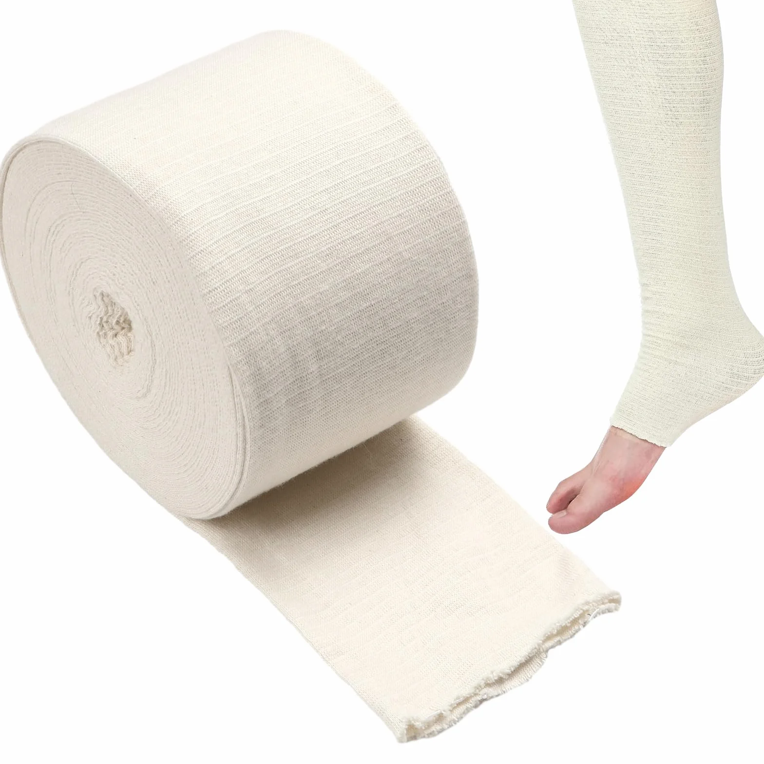 Vendas Tubulares Elásticas 7.6 cm x 7.9 m - Gasa Algodón Primeros Auxilios Talla D