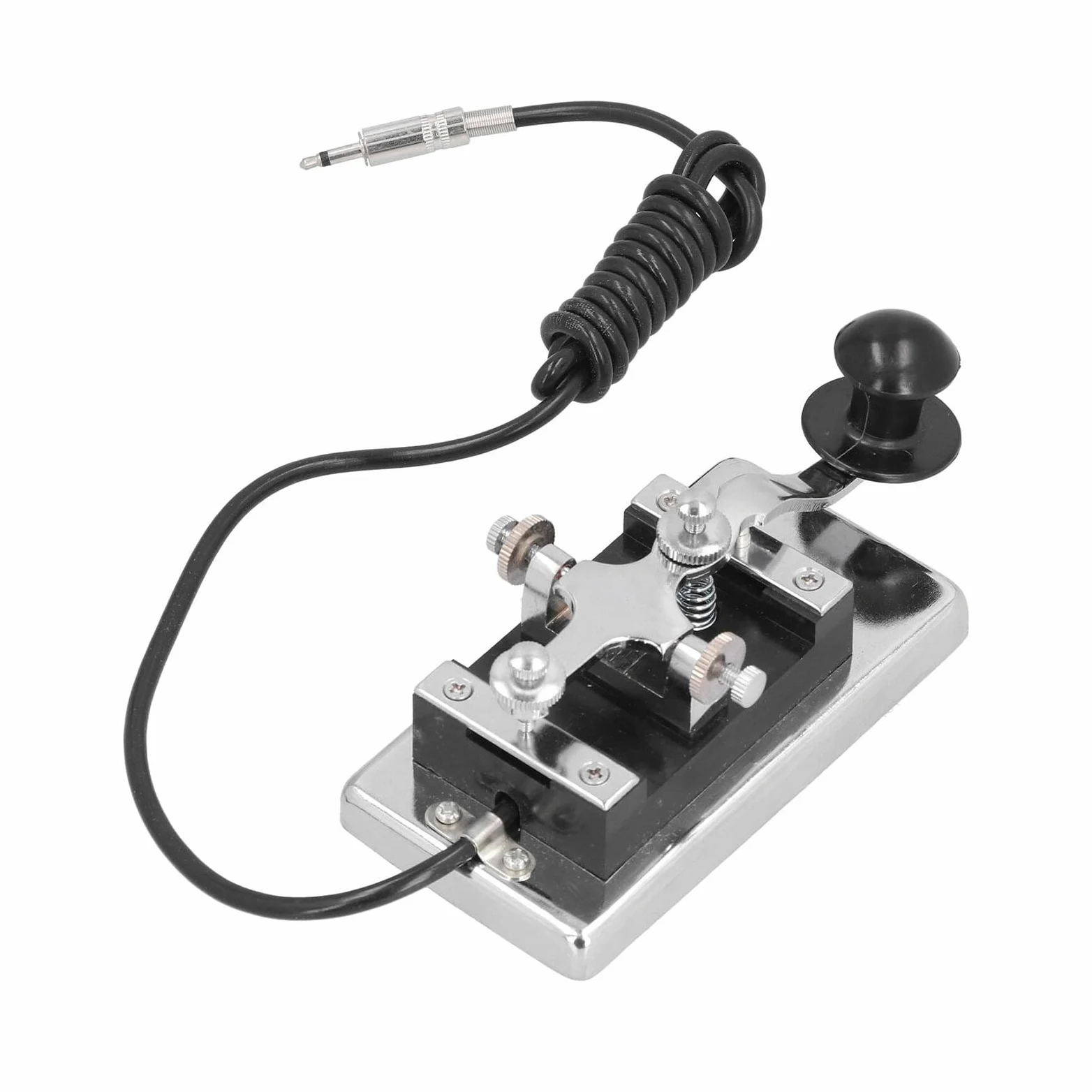 Llave de mano de acero inoxidable CW TelegraphHand para radio de onda corta para enseñanza, radio de onda corta, dispositivo de entrenamiento de llaves pesadas