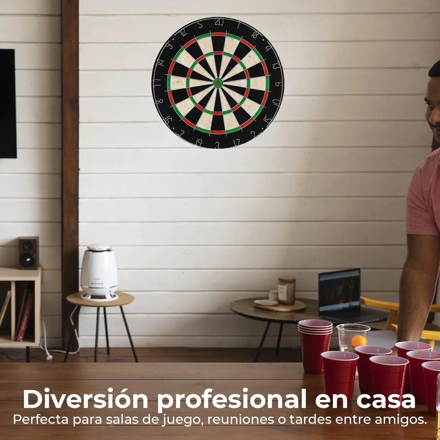 Diana de Dardos Sisal Profesional CANNON 6 Dardos Plástico Punta Metal Juegos Entretenimiento Adultos