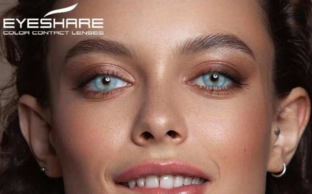 Lentes de contacto de color Azul Sin Graduar Hidrogel 1 Año