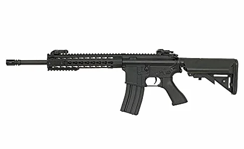 Fusil réplica M4 Airsoft Negra Modelo CM.515 de la Marca Cyma. Potencia 1 Julio. Incluye batería y Cargador de batería