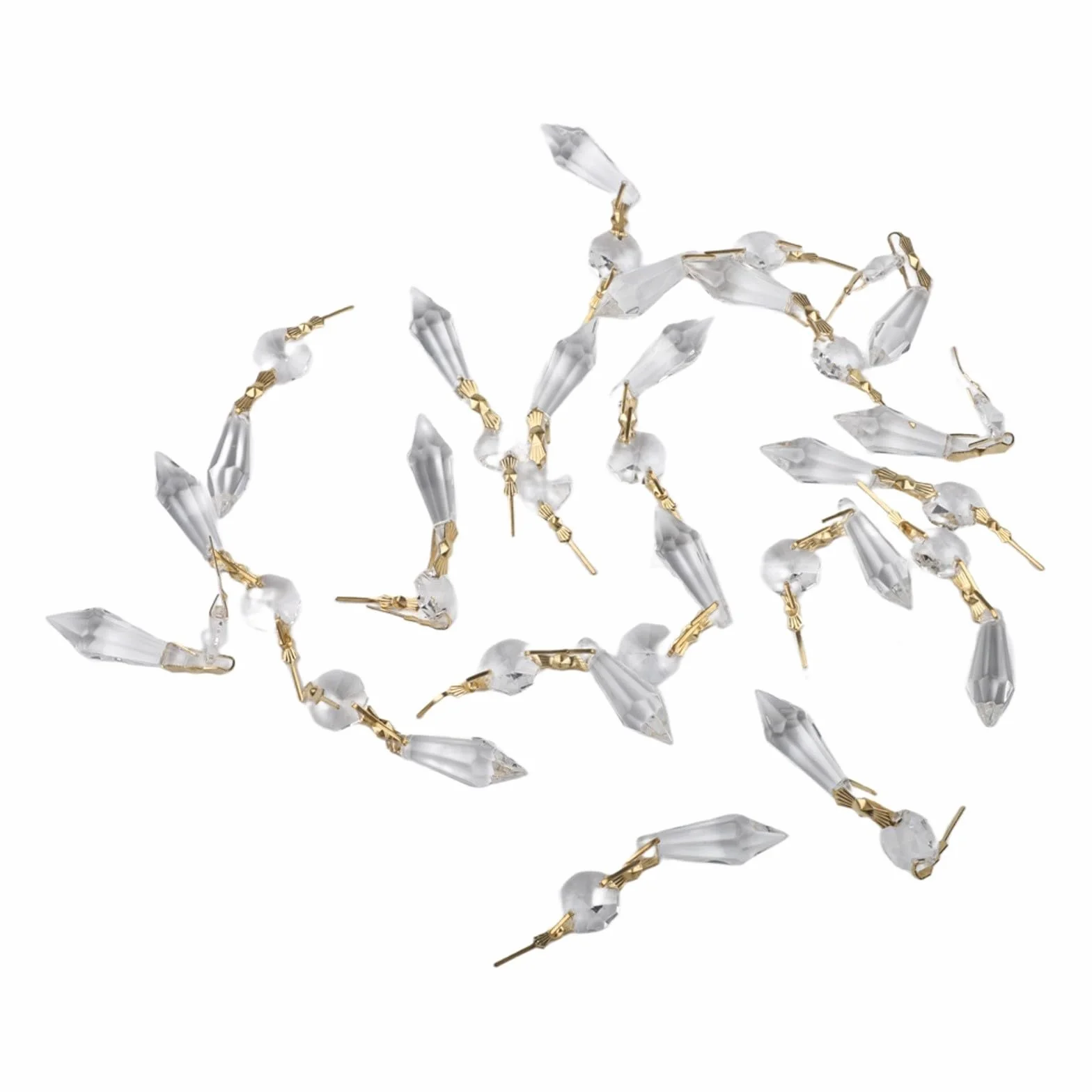 Lámpara de araña transparente de lágrima 20 piezas con clips colgantes