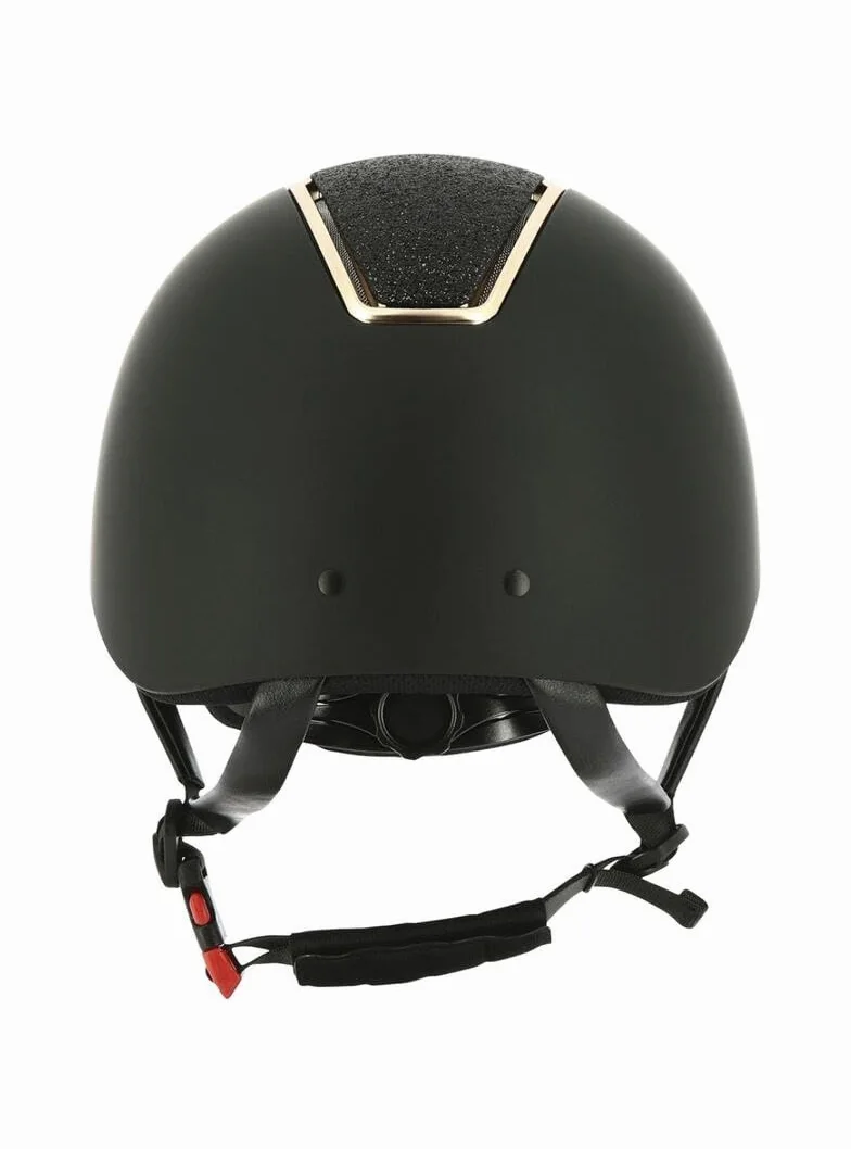 Ekkia EQUITHÈME Glint Mat - Casco de equitación, color negro y rosa