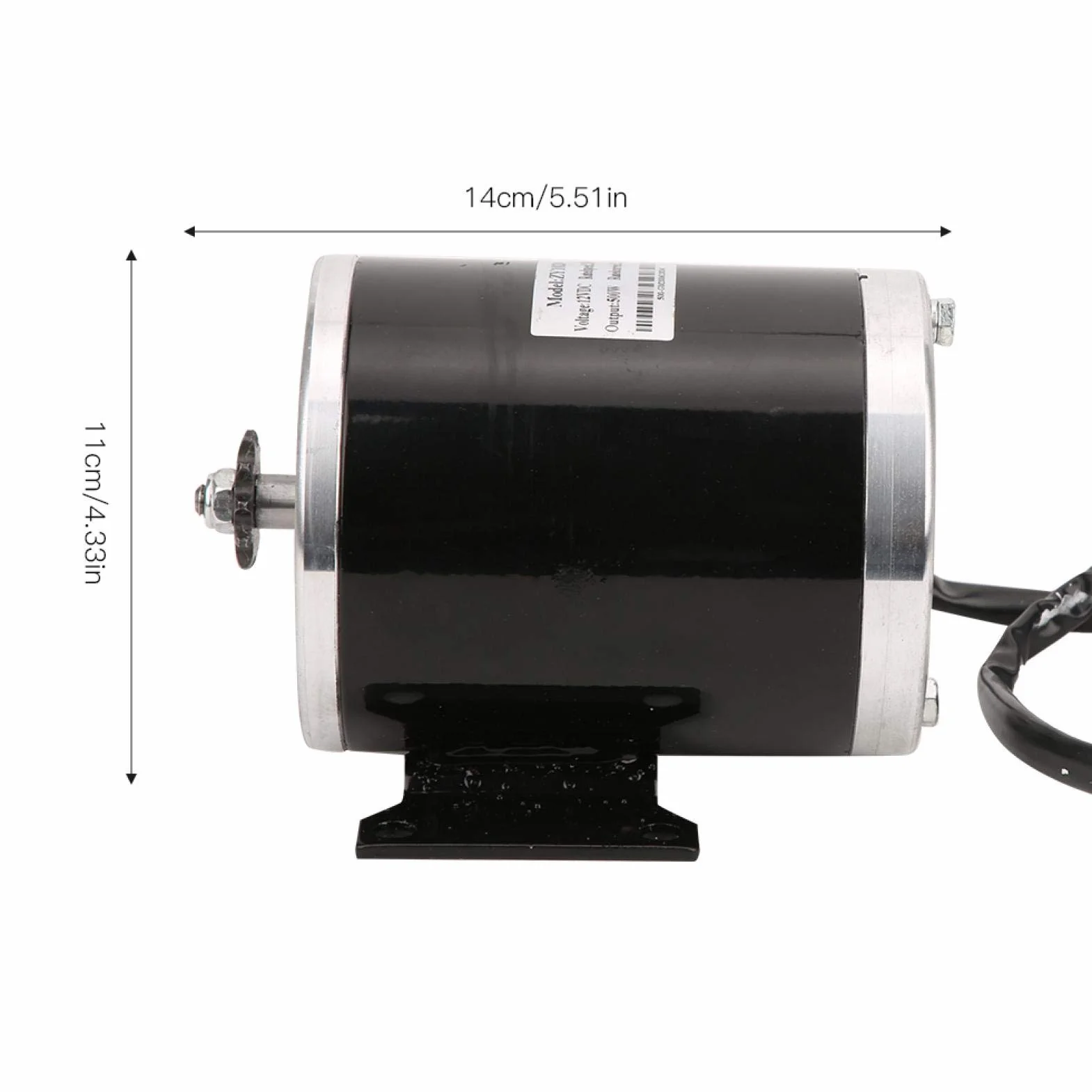 Motor Cepillado 12V 500W 2500 RPM para Scooter Eléctrico