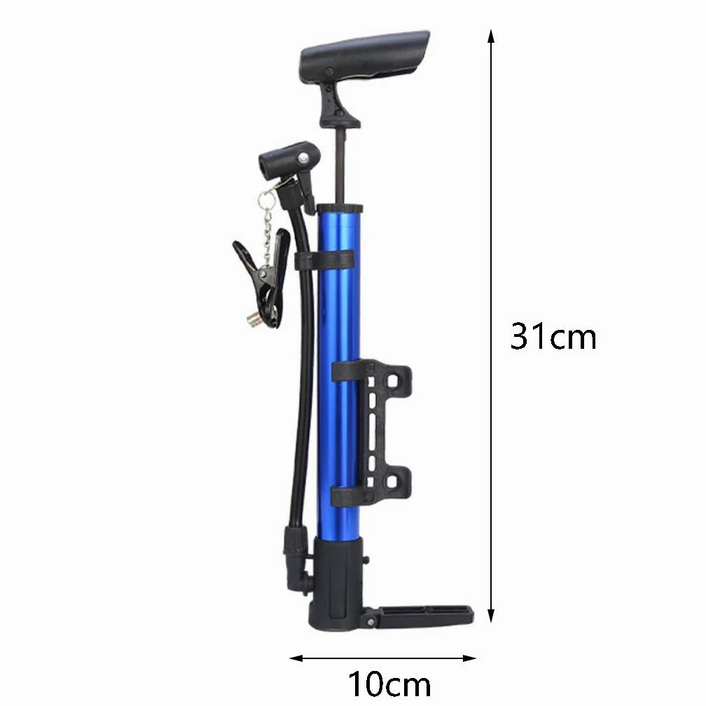 Mini bomba de aire portátil de aleación de aluminio para neumáticos de bicicleta, bomba de bicicleta con soporte de plástico, bomba de suelo de ciclismo para válvula Presta y válvula Schrader