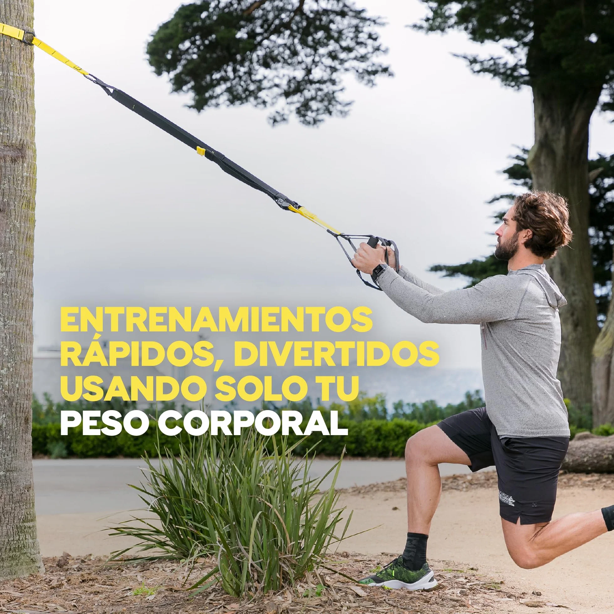 TRX All-in-One - Sistema de entrenamiento en suspensión - Versátil sistema de gimnasio en casa - Incluye acceso al club de entrenamiento TRX