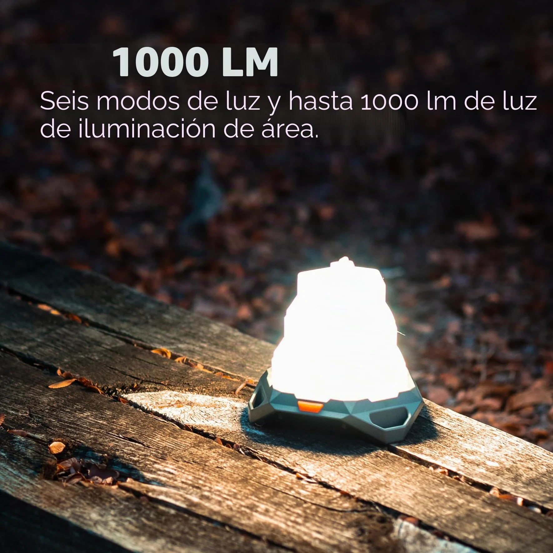 NEBO Galileo AIR 1000 Lantern - Luz de Camping Recargable y Banco de Energía - Potente Linterna Plegable de 1000 Lúmenes