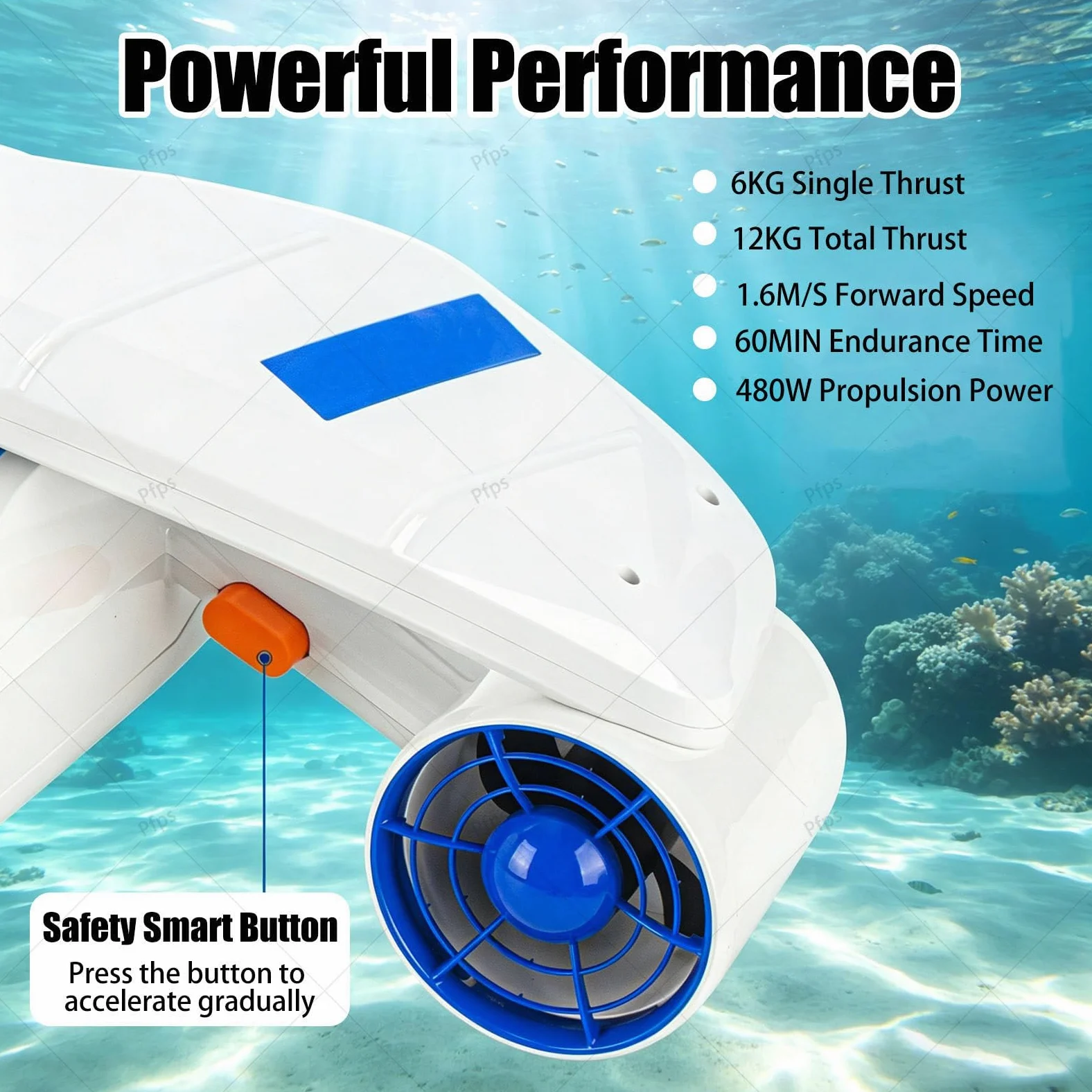 Scooter Submarino para Adultos, Pantalla De 2,8 Pulgadas, Scooter Submarino con Doble Motor, Velocidad De 1,6 M/S, Autonomía De 60 Minutos, para Practicar Snorkel