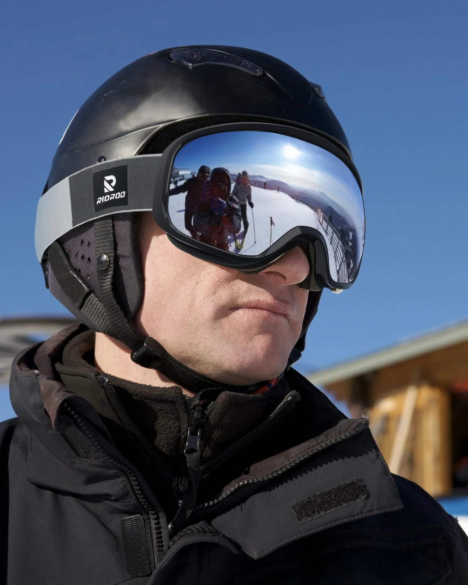 Gafas de Esquí Anti Niebla Protección UV OTG Compatible con Casco para Hombre Mujer Adultos