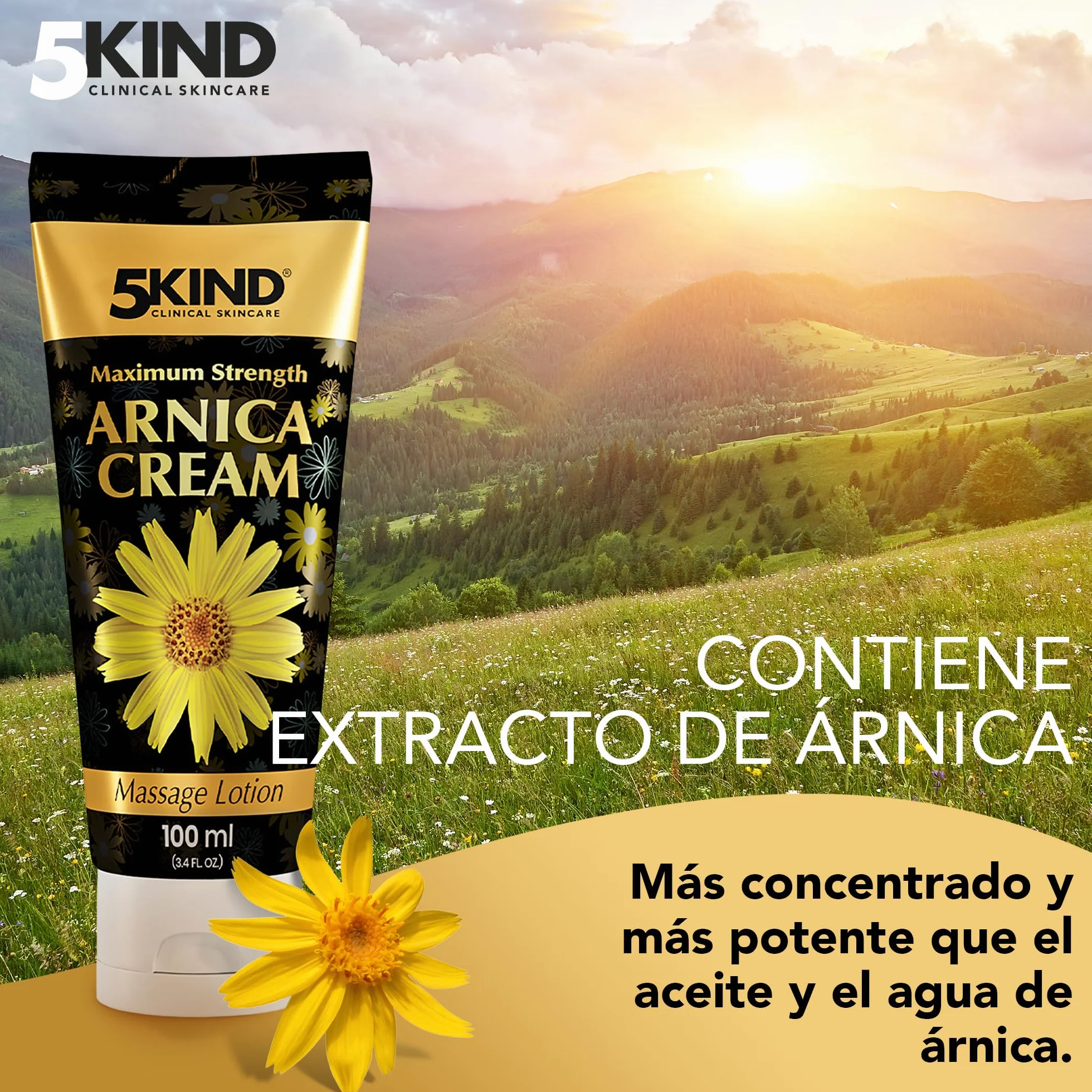 Crema de árnica para hematomas e hinchazón, 100 ml, máxima resistencia, acción rápida e intensiva