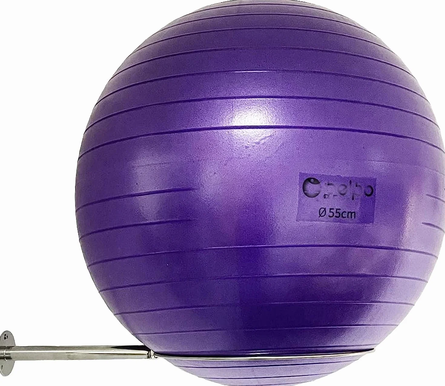 Soporte de bola de ejercicio de acero inoxidable montado en la pared, estante de almacenamiento resistente para bolas de yoga, soporte de exhibición de bolas de estabilidad