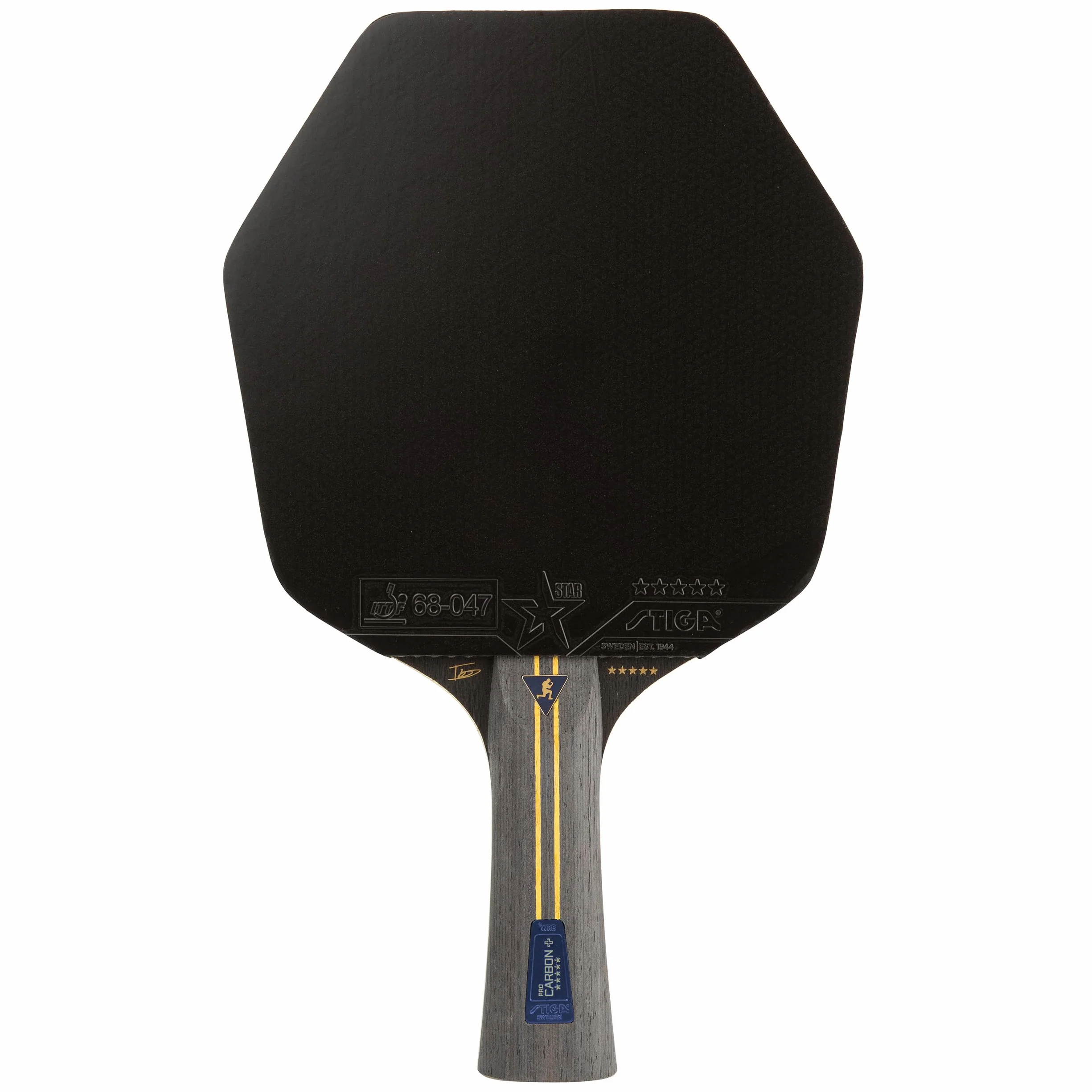STIGA Pro Carbon Plus Cybershape Truls Edition Pala de Tenis de Mesa, 5 Estrellas; Sweet Spot Optimizado más Grande, Touch Carbon Technology, Goma STAR5 Aprobada por la ITTF, para Jugadores Ofensivos