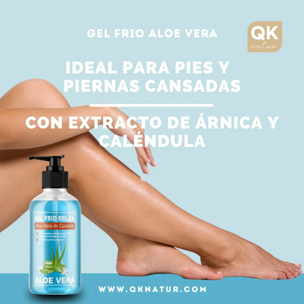 GEL FRIO ALOE VERA DE CANARIAS BIO con Arnica y Calendula para piernas cansadas 500 ml