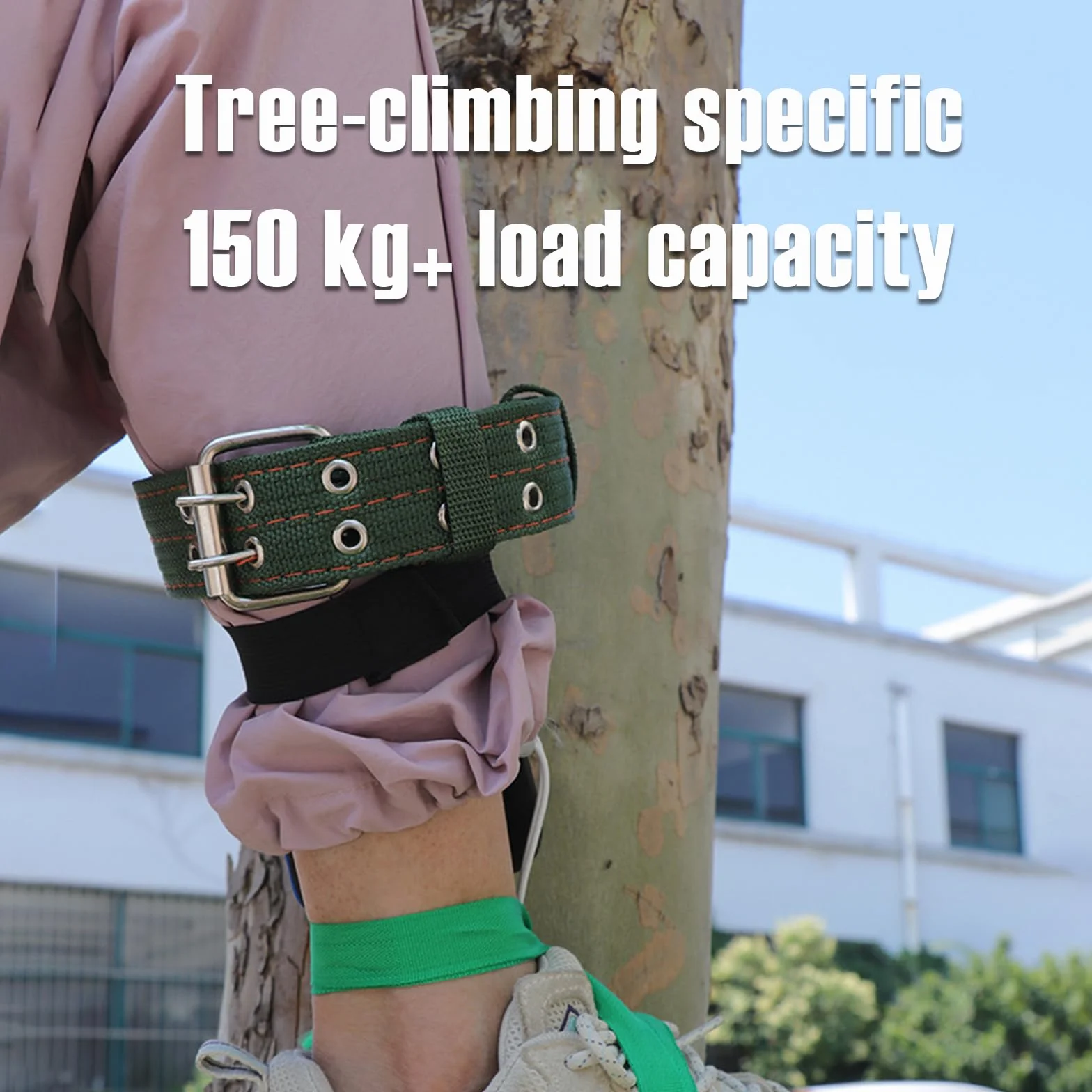 Kit Profesional de Herramientas para Escalar Árboles, Pinzas de Acero Endurecido con Cuerda de Seguridad y Arnés Ajustable, Ideal para Podadores, Arboristas y Trabajos de Jardinería