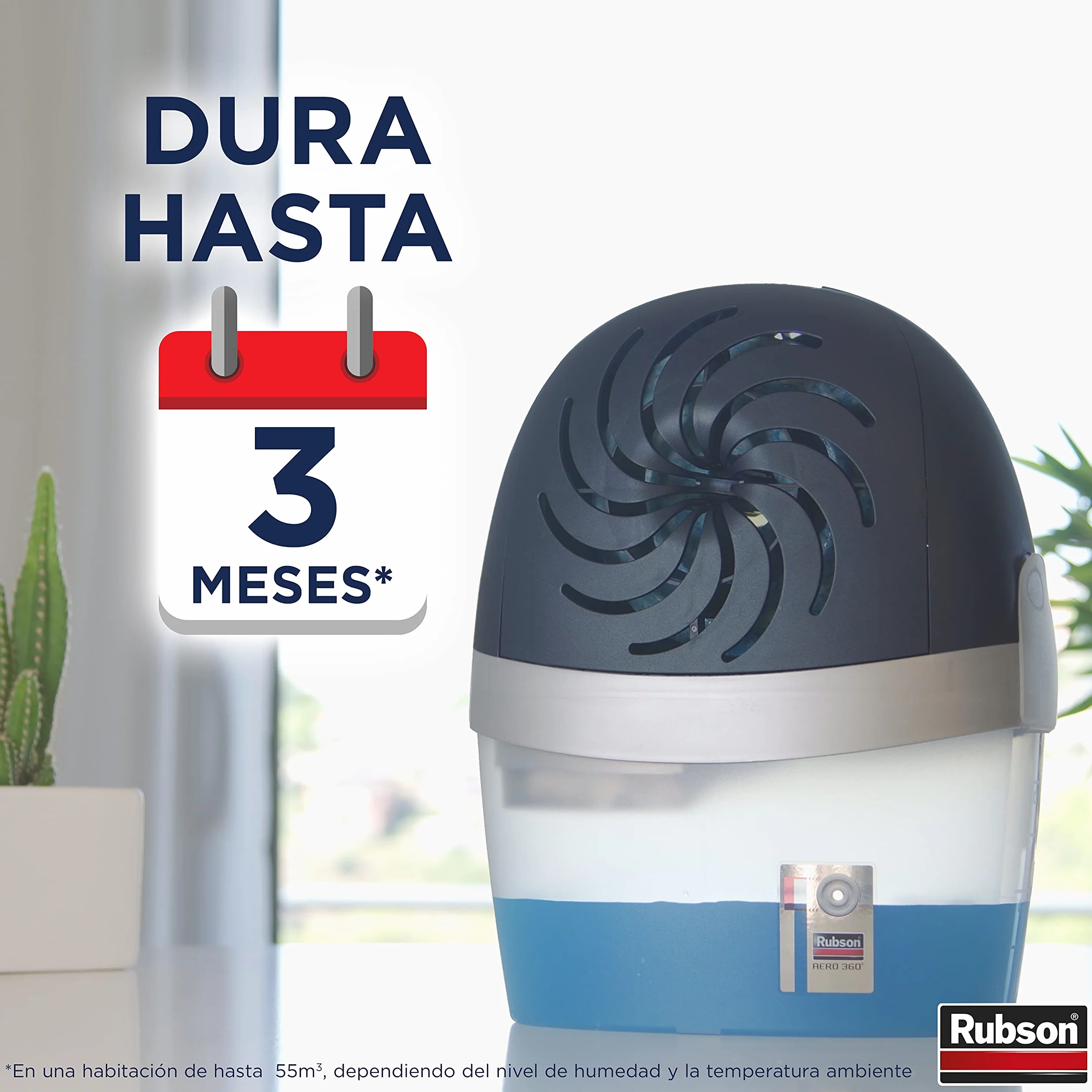 Rubson AERO 360° Tabletas Recambio Olor Neutro Absorbe Humedad 4 x 450 g
