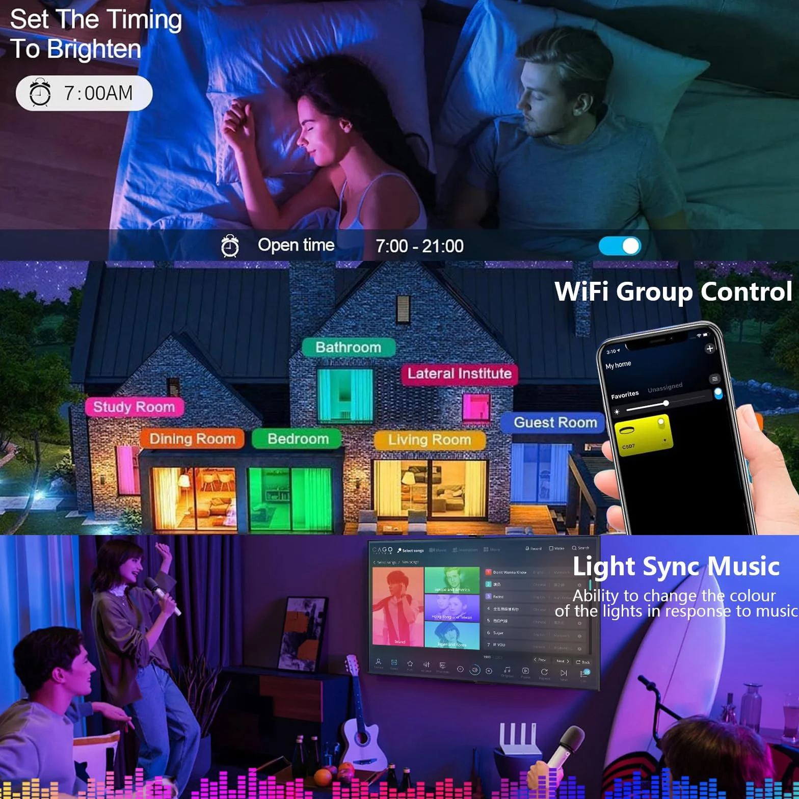 Lámpara Techo LED 30W RGB Regulable 2700K-6500K Compatible con Alexa & Google Home